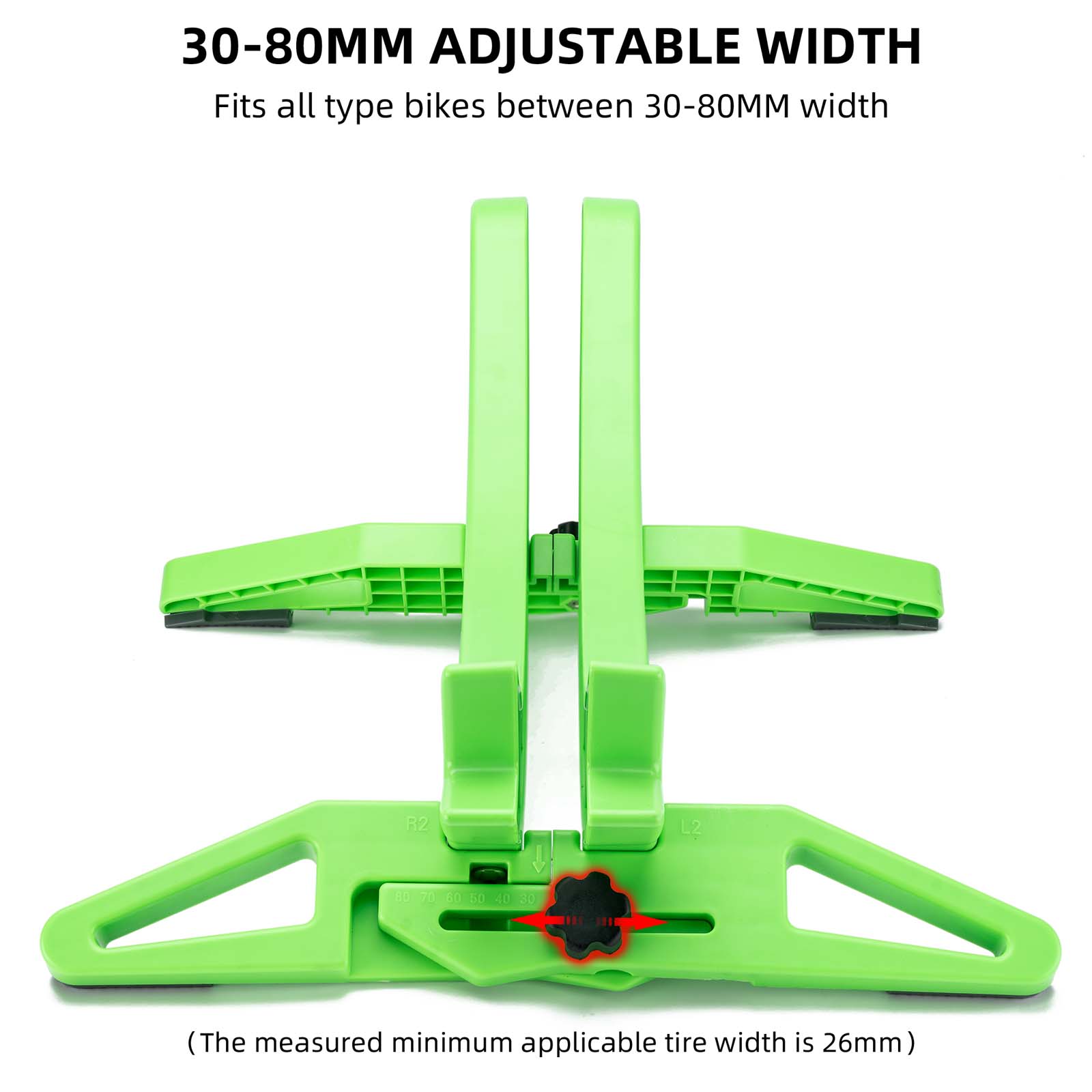 ROCKBROS Bicycle Floor Parking Rack Stand for all 26-80mm Wide Tires #Color_Green*2