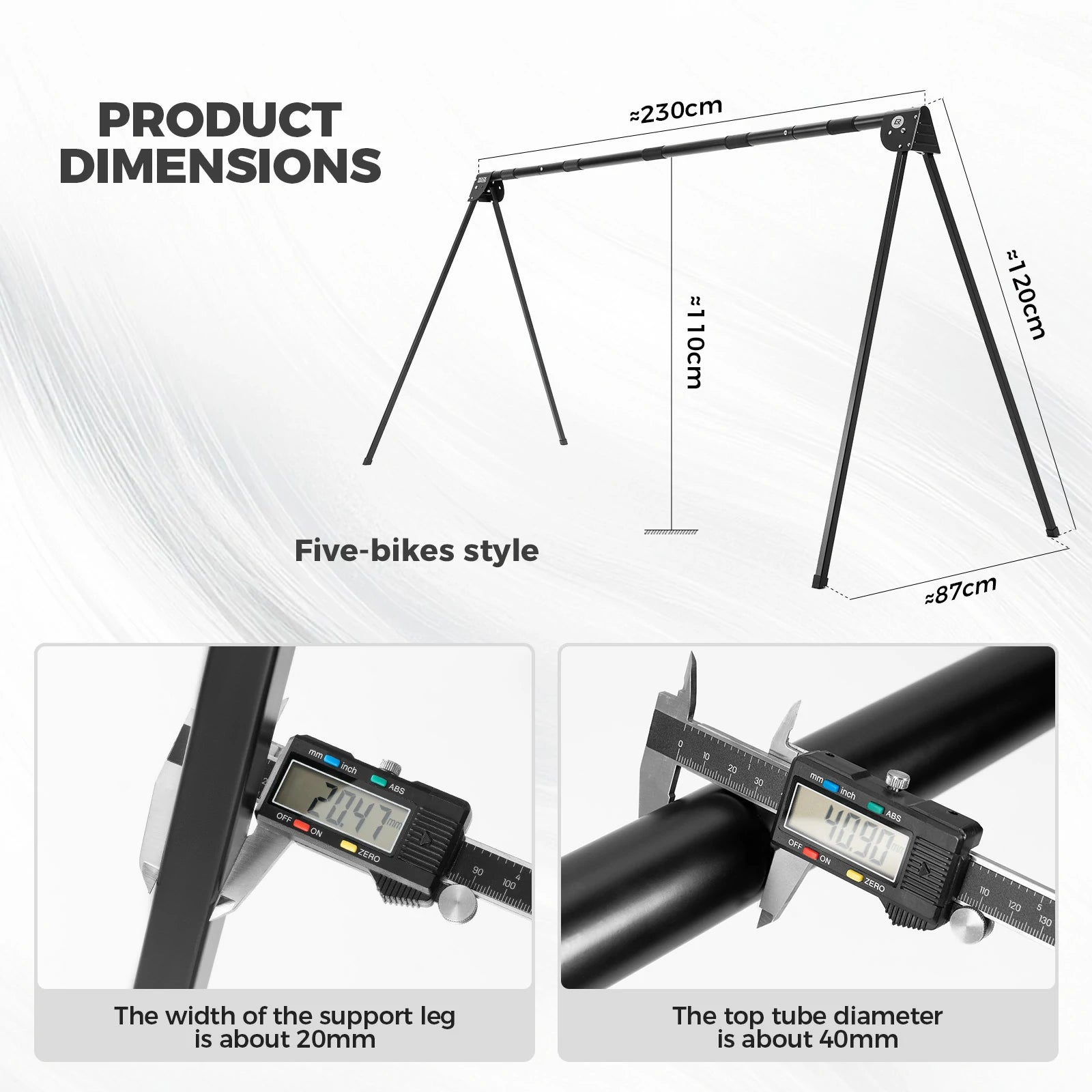 bicycle display stand for stable bike parking and storage at home or in the garage#Size_Five-bikes style