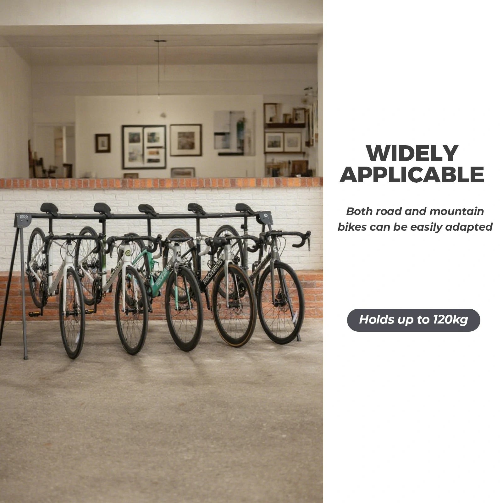 bicycle display stand for stable bike parking and storage at home or in the garage#Size_Five-bikes style