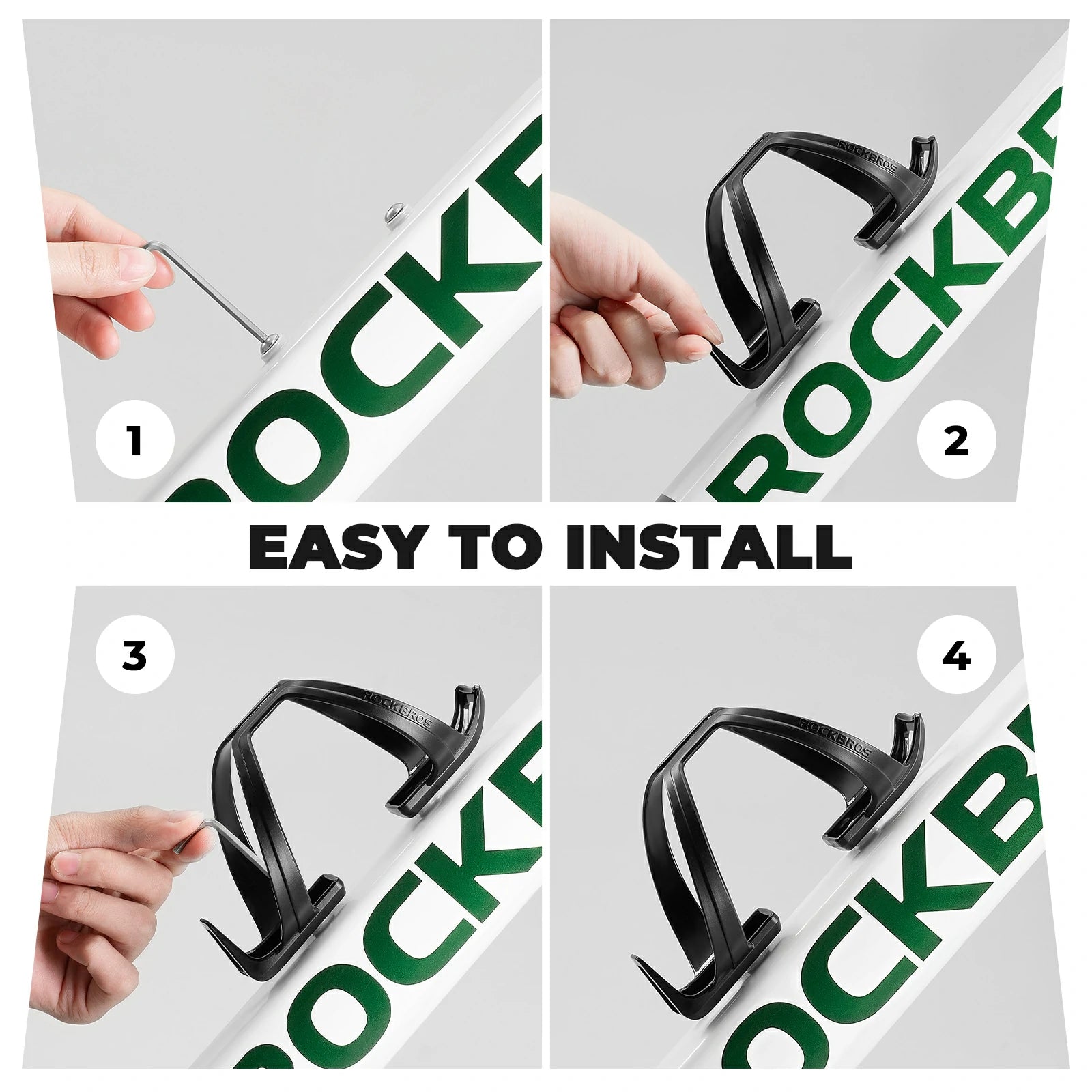 PC lightweight bike bottle cage 2 pack wide opening design