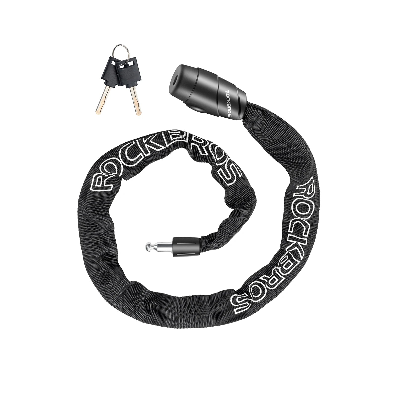 ROCKBROS bike chain lock 95cm heavy duty anti-theft with 2 keys
#Color_Black