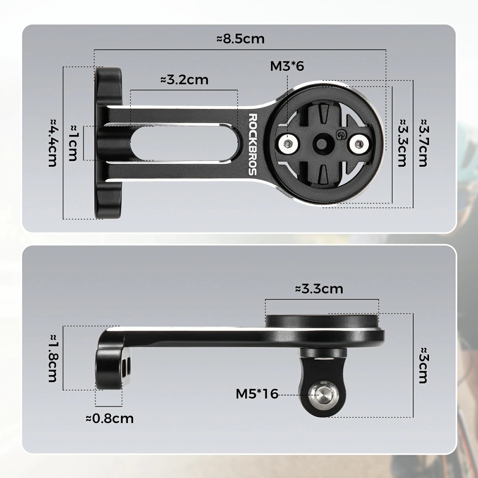 Bike computer mount with universal camera holder