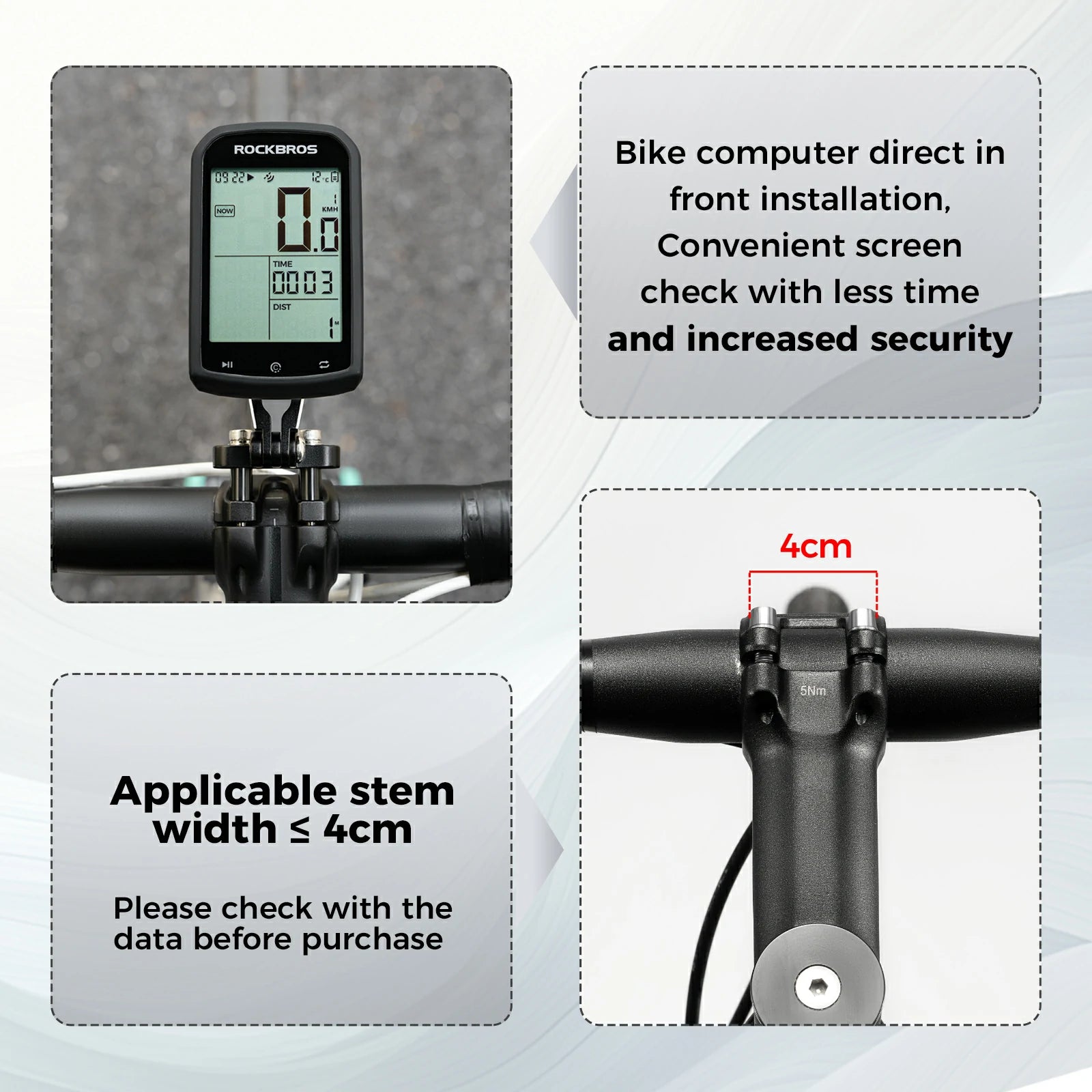Front handlebar mount for Garmin Bryton cycling computers and lights