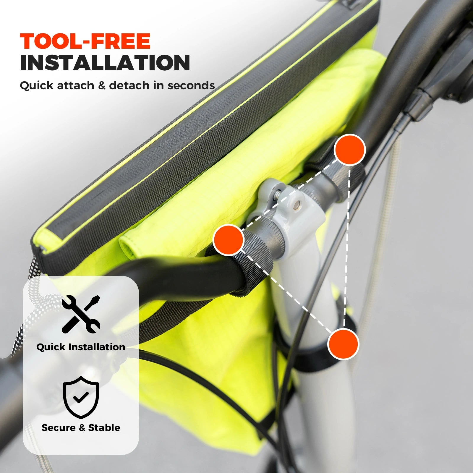 ROCKBROS bike handlebar bag ultralight 2-in-1 shoulder strap 3l
#Color_Yellow