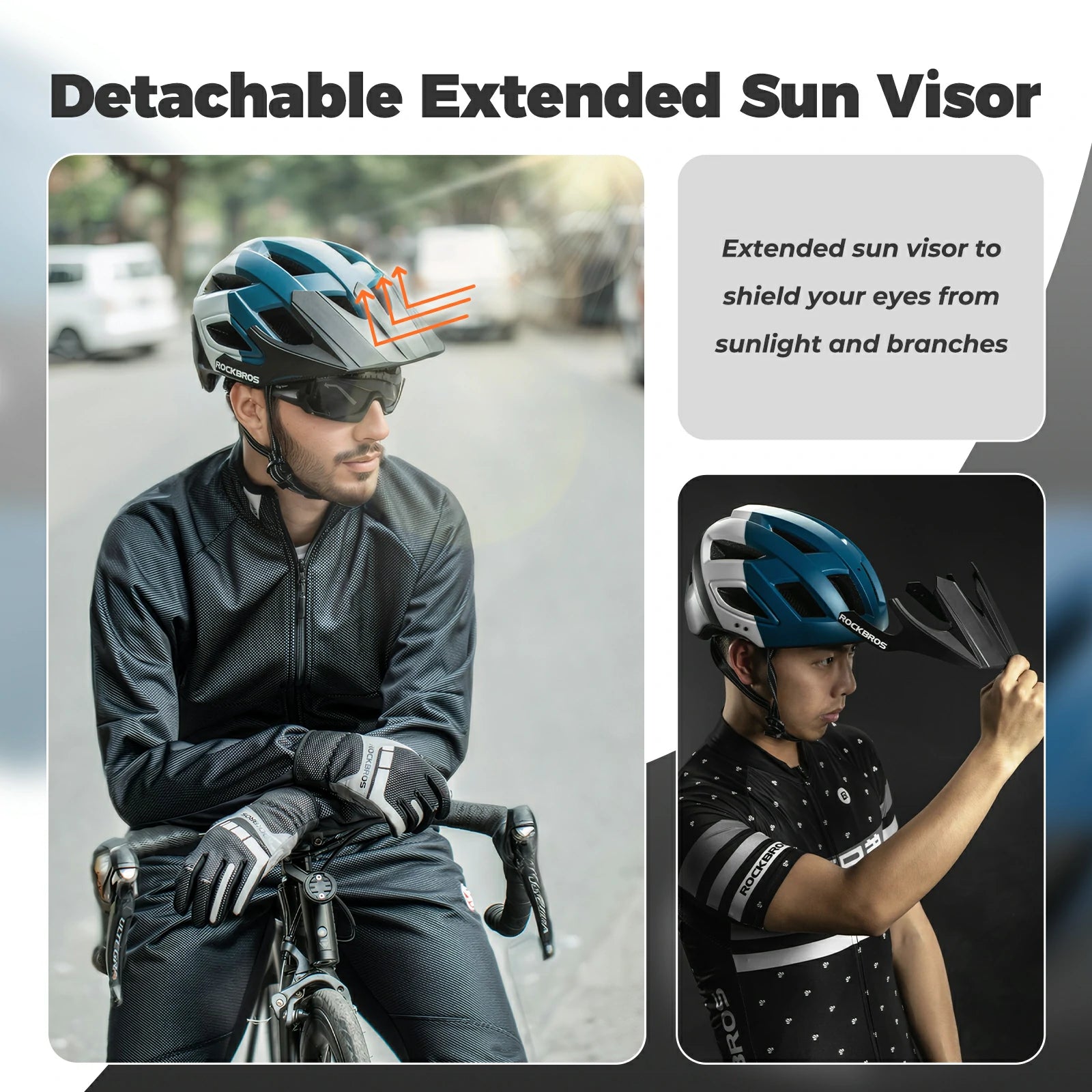 Adult cycling helmet 58-62cm, detailed rear view with adjustable buckle