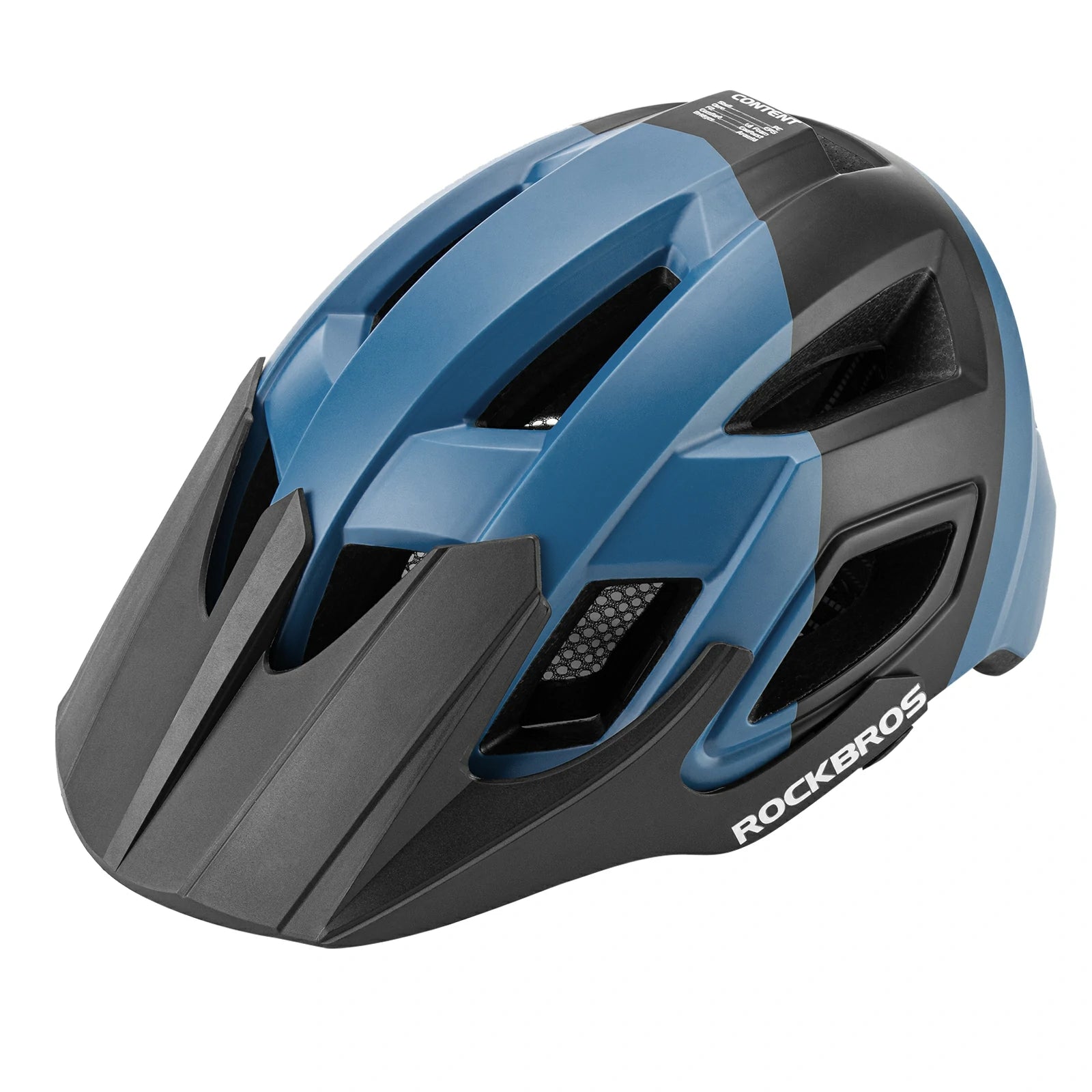Adult bike helmet 58-62cm, safe lightweight cycling helmet for road and MTB#Color_Black Blue