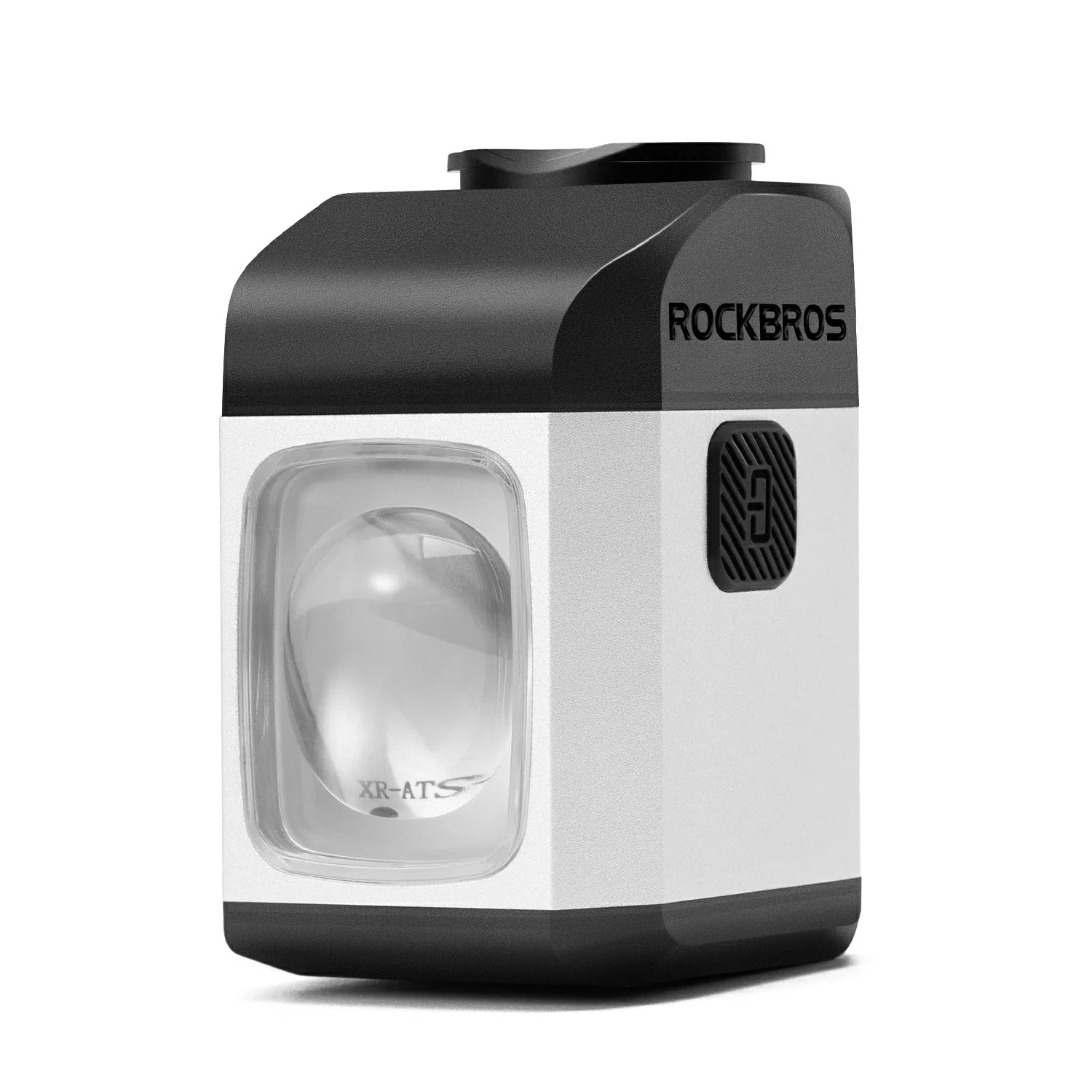 rockbros 1600-lumen bike light with handlebar remote and digital-display #Color_White