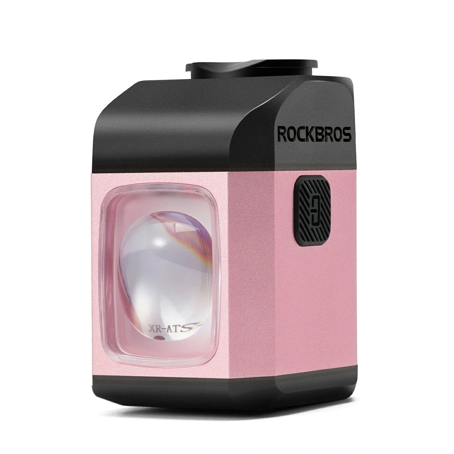 rockbros 1600-lumen bike light with handlebar remote and digital-display #Color_Pink