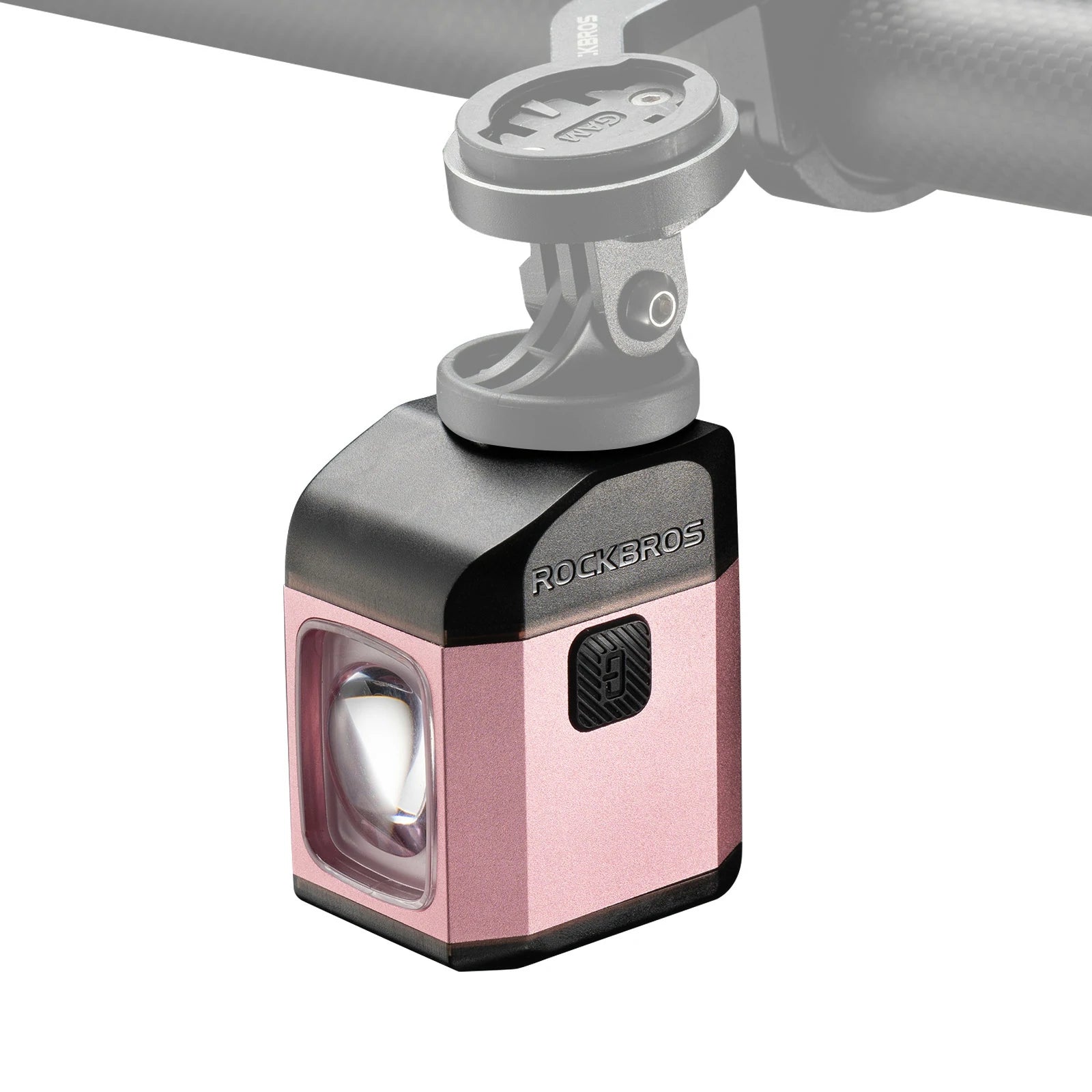 rockbros 1600-lumen bike light with handlebar remote and digital-display #Color_Pink