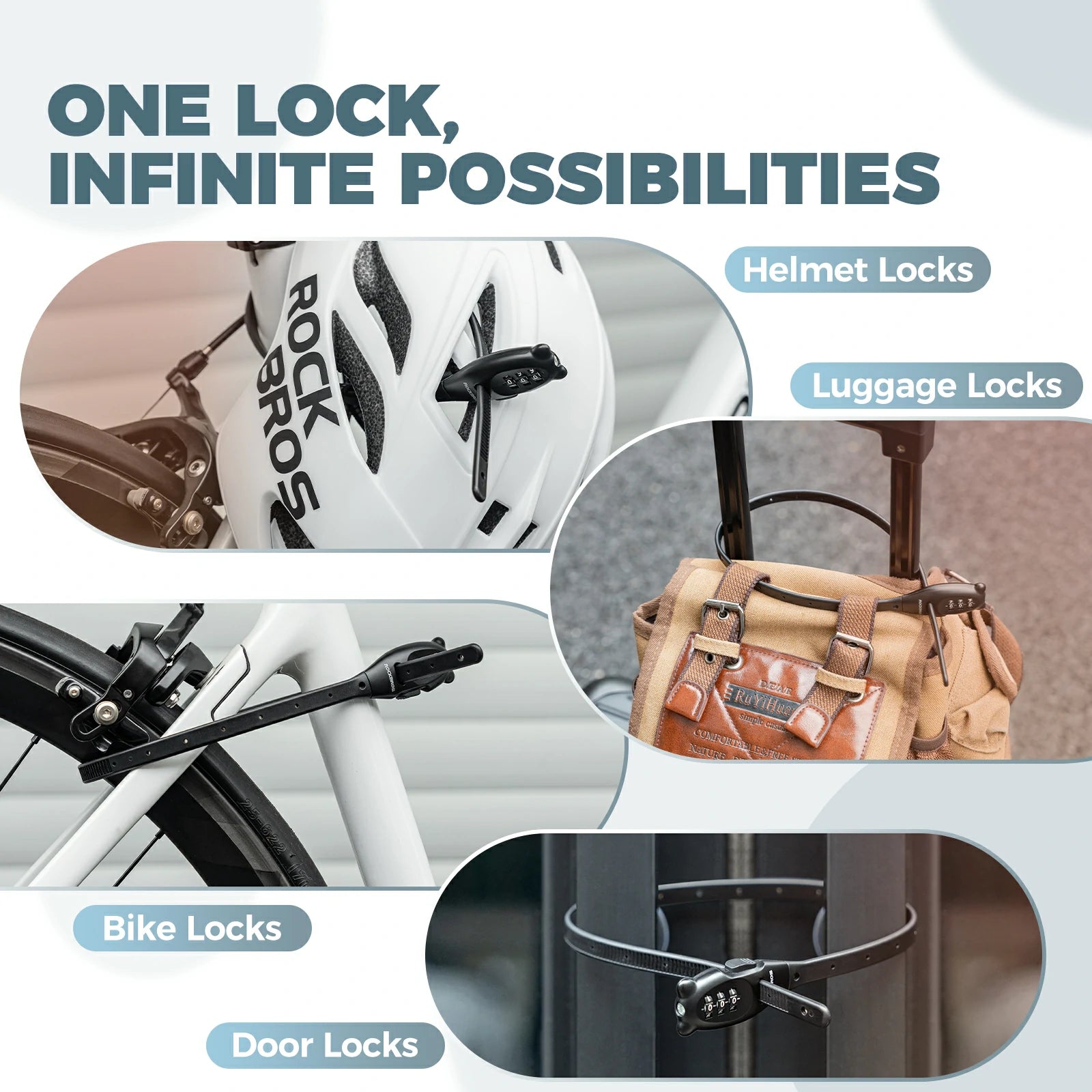 3 digit combination bike lock