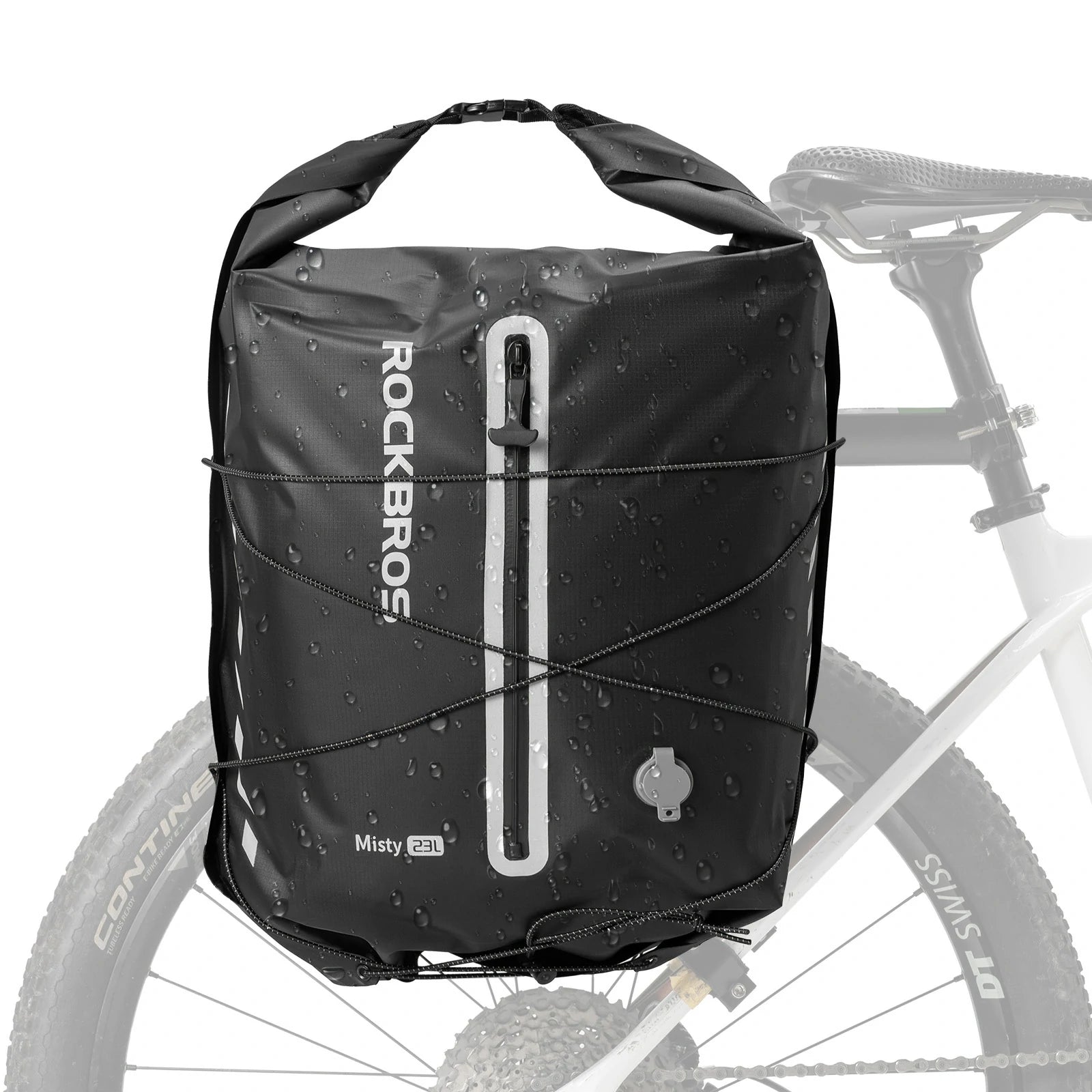 ROCKBROS bike pannier bag 100 waterproof vacuum compression 23l