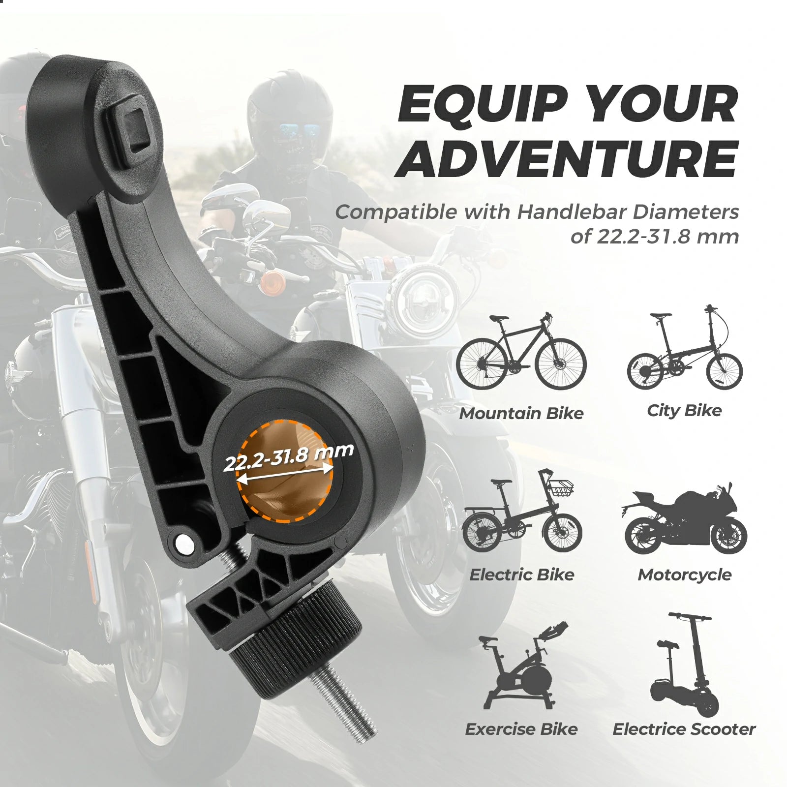 360 degree rotating bike phone holder for iPhone or smartphone