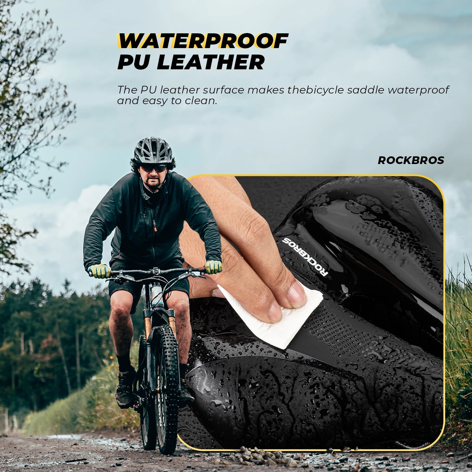 ROCKBROS bike seat cushion comfortable mountain bike saddle