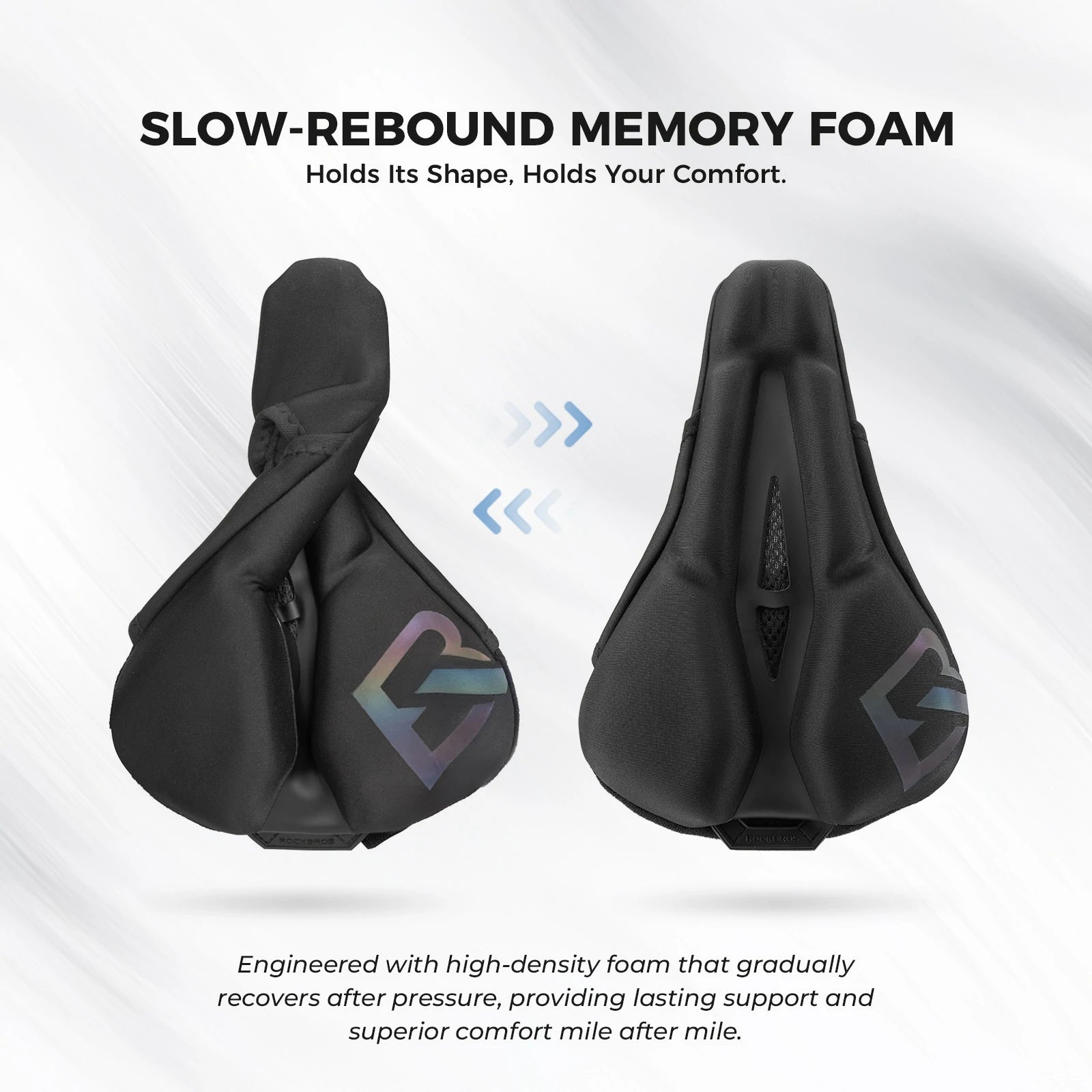 ROCKBROS bike seat cushion cover with 3d-printed shock absorption
