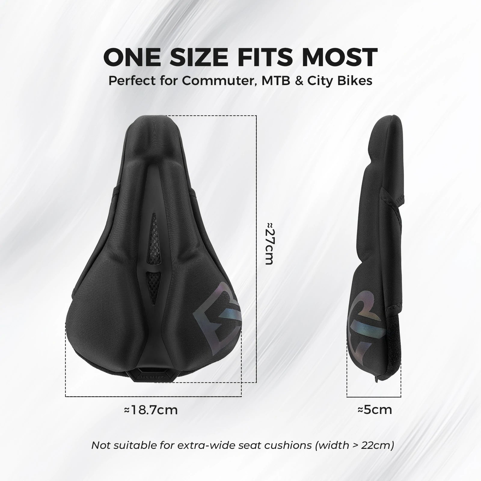 ROCKBROS bike seat cushion cover with 3d-printed shock absorption