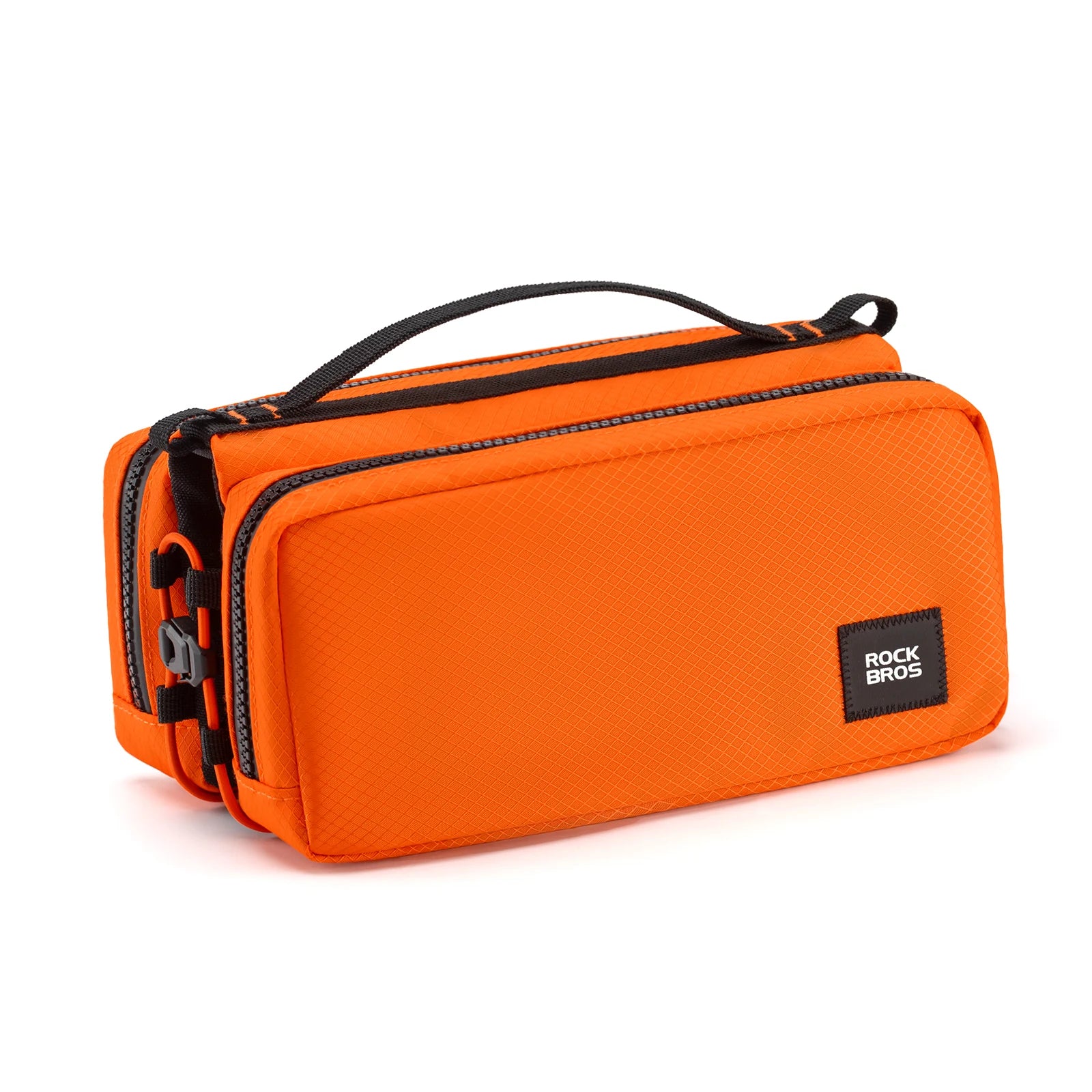 Bike Top Tube Bag with Dual Side Pockets and Shoulder Strap#Color_Orange