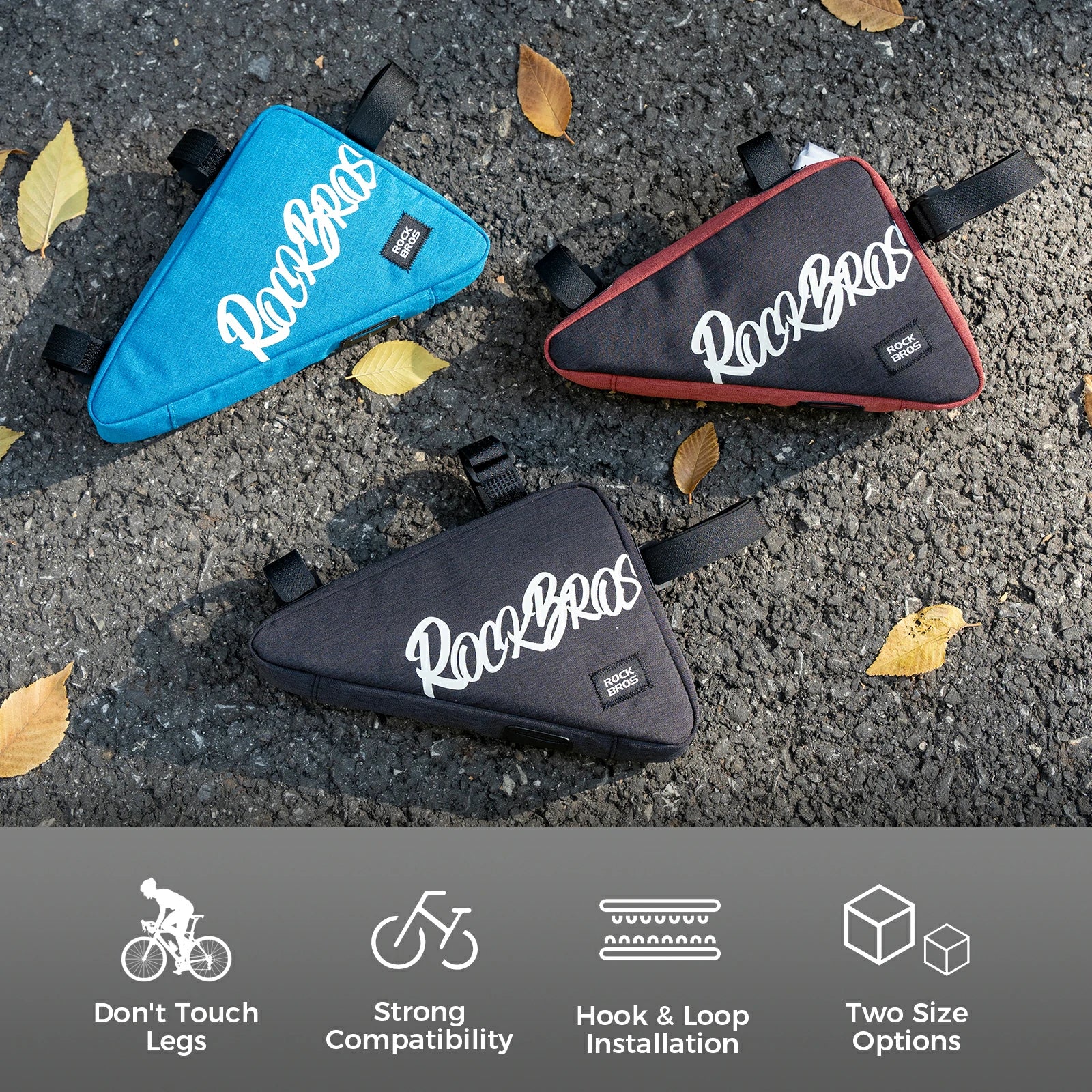 Bike Triangle Frame Bag Small Cycling Tool Essentials Storage 0.8L#Capacity_0.8L