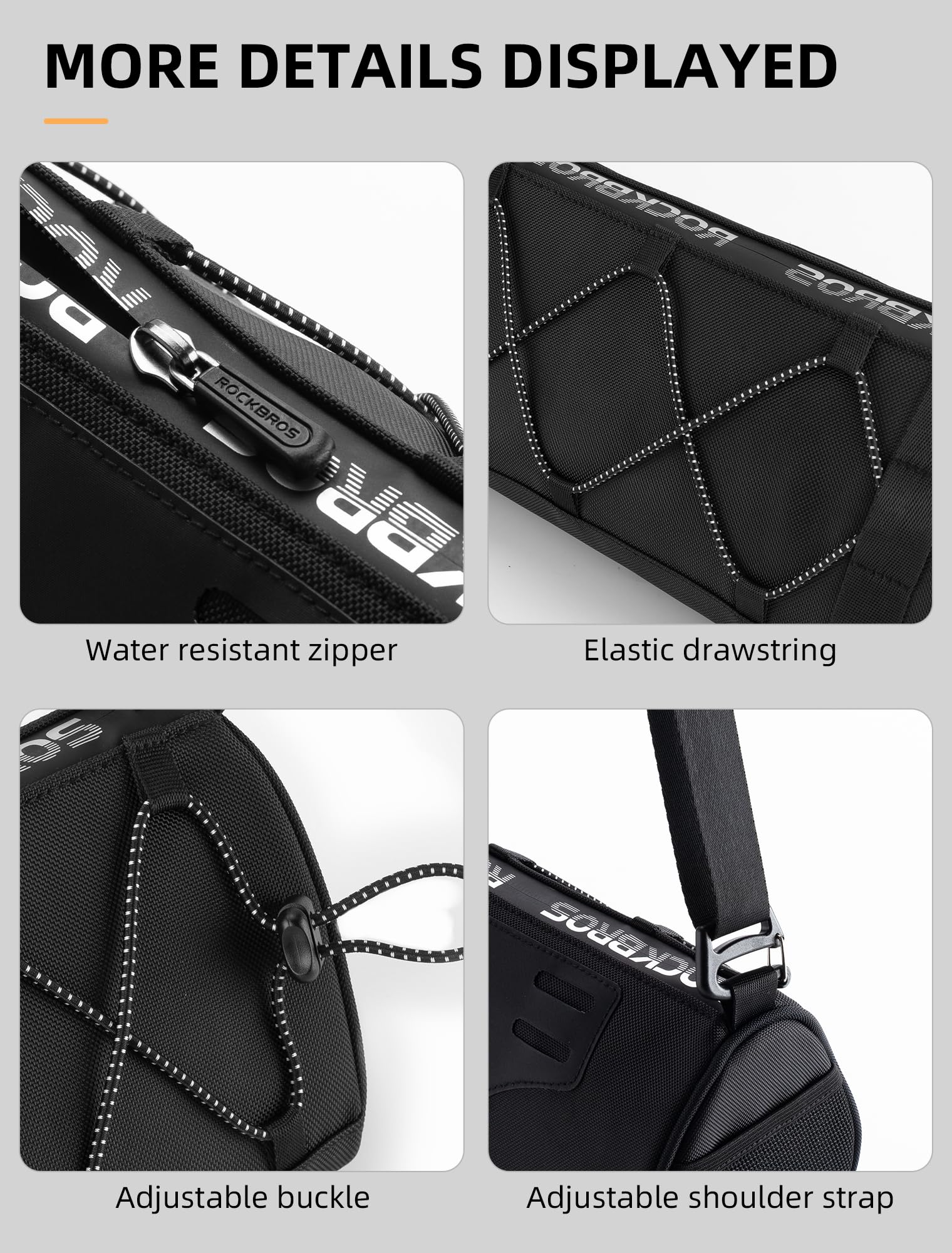 ROCKBROS Bicycle Handlebar Bag with Shoulder Strap 1.5L