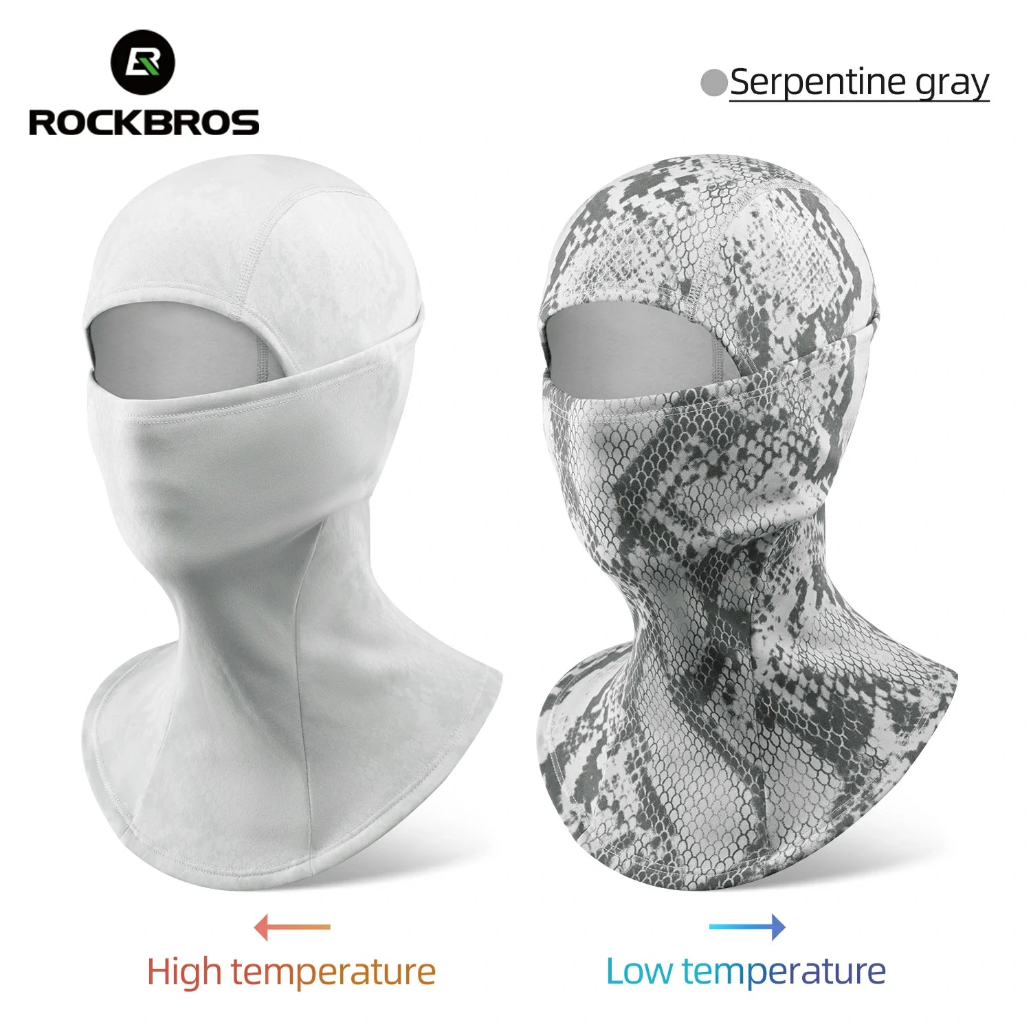 color-changing thermal balaclava mask for cycling skiing and motorbiking#Color_Gray