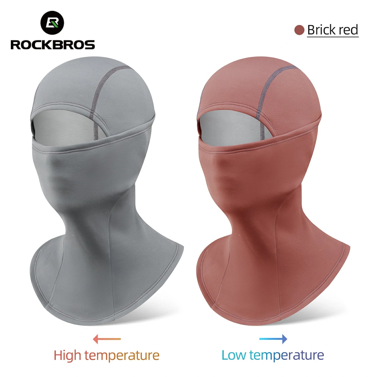 color-changing thermal balaclava mask for cycling skiing and motorbiking#Color_Brick Red