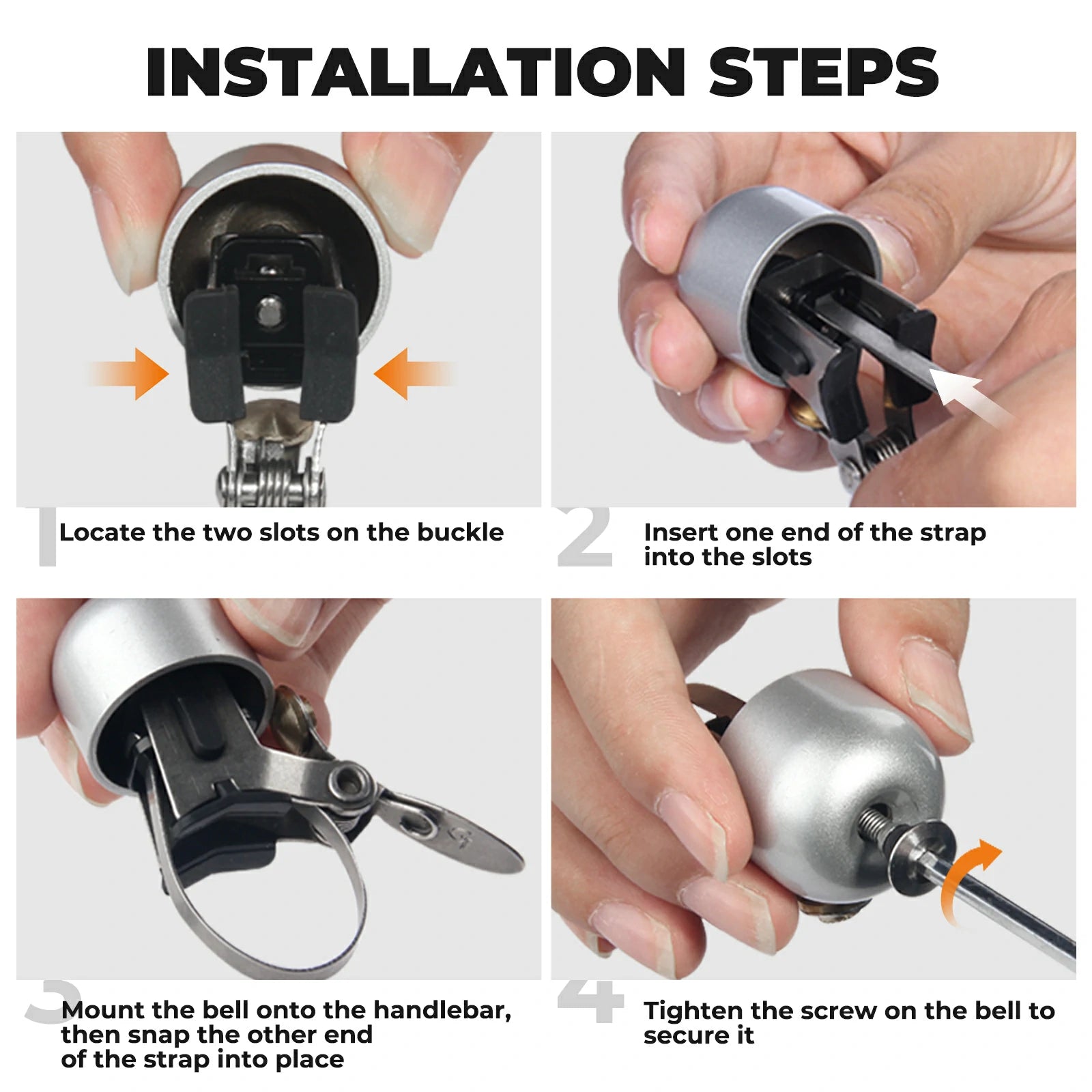 ROCKBROS cycling bell ring loud handlebar alarm bicycle bell black twin pack