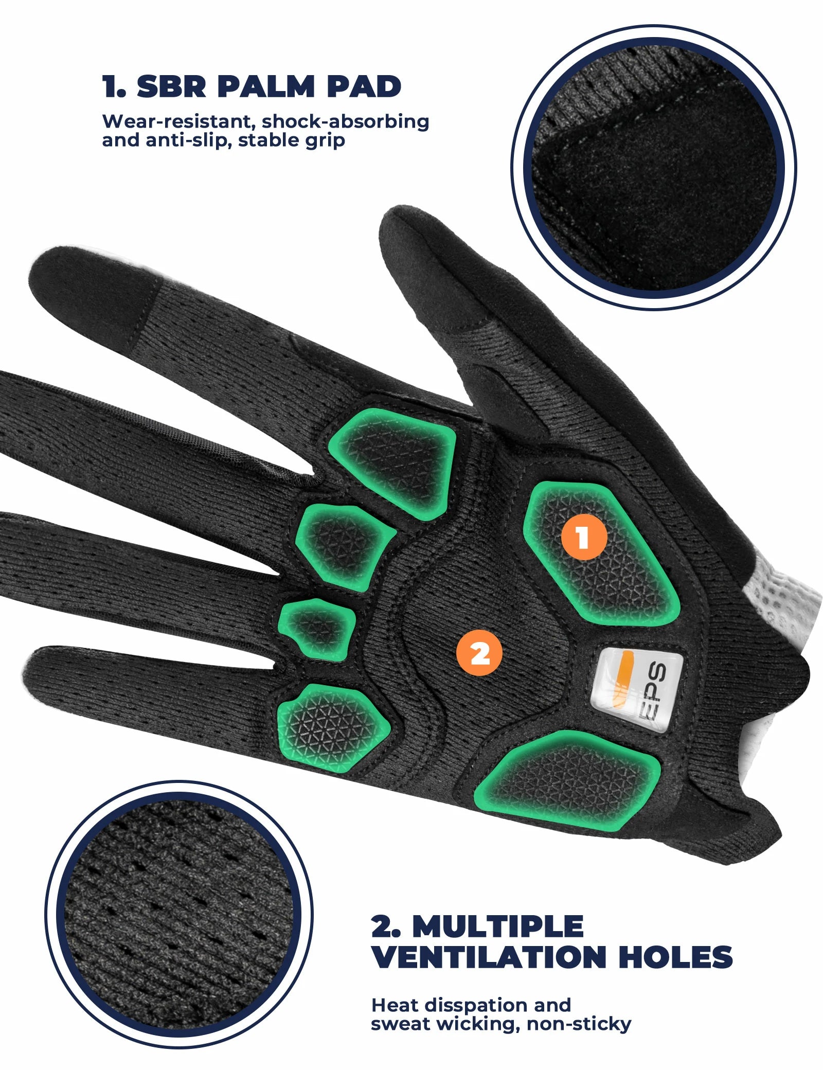 padded cycling gloves with touchscreen fingertips for comfortable and secure bike riding