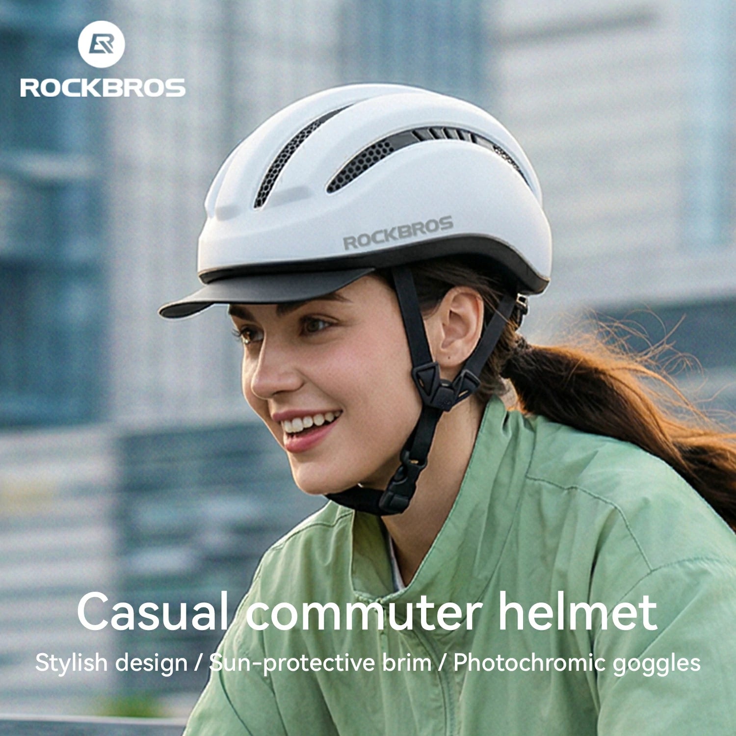 Lightweight Cycling Helmet with Magnetic Visor & Adjustable Fit