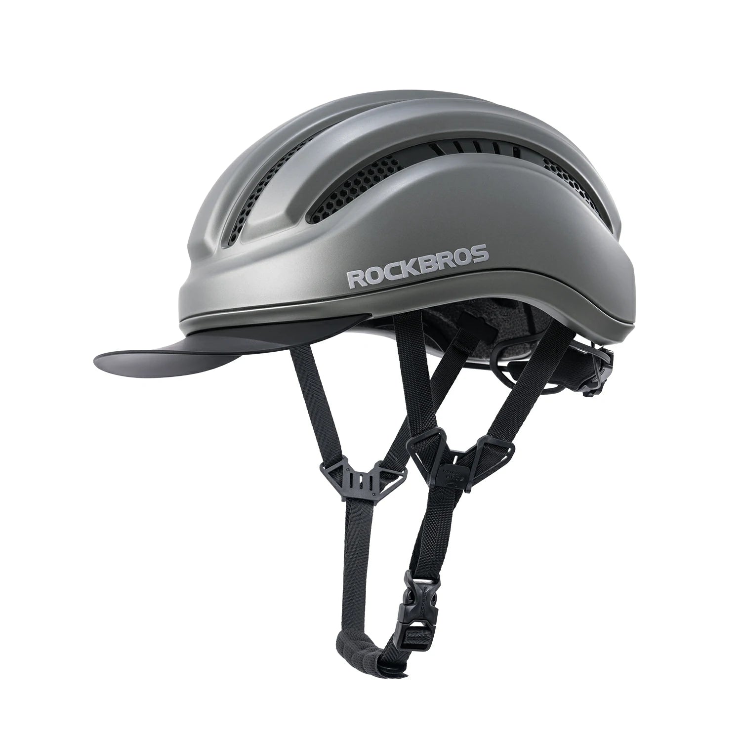 Lightweight Cycling Helmet with Magnetic Visor & Adjustable Fit#Type_Gray
