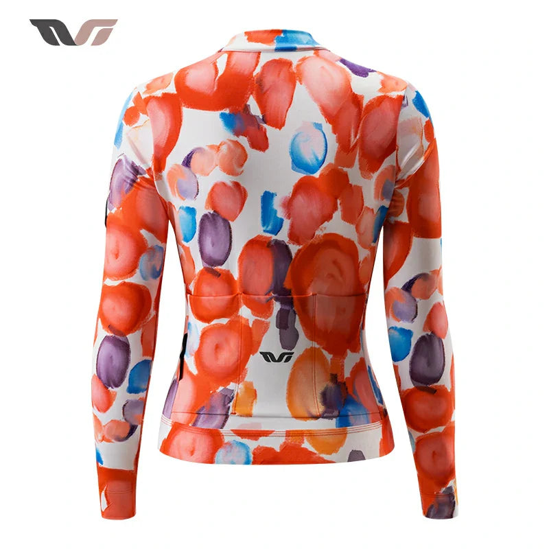Women’s Long Sleeve Thermal Cycling Jersey – Fleece Lined for Cool Weather