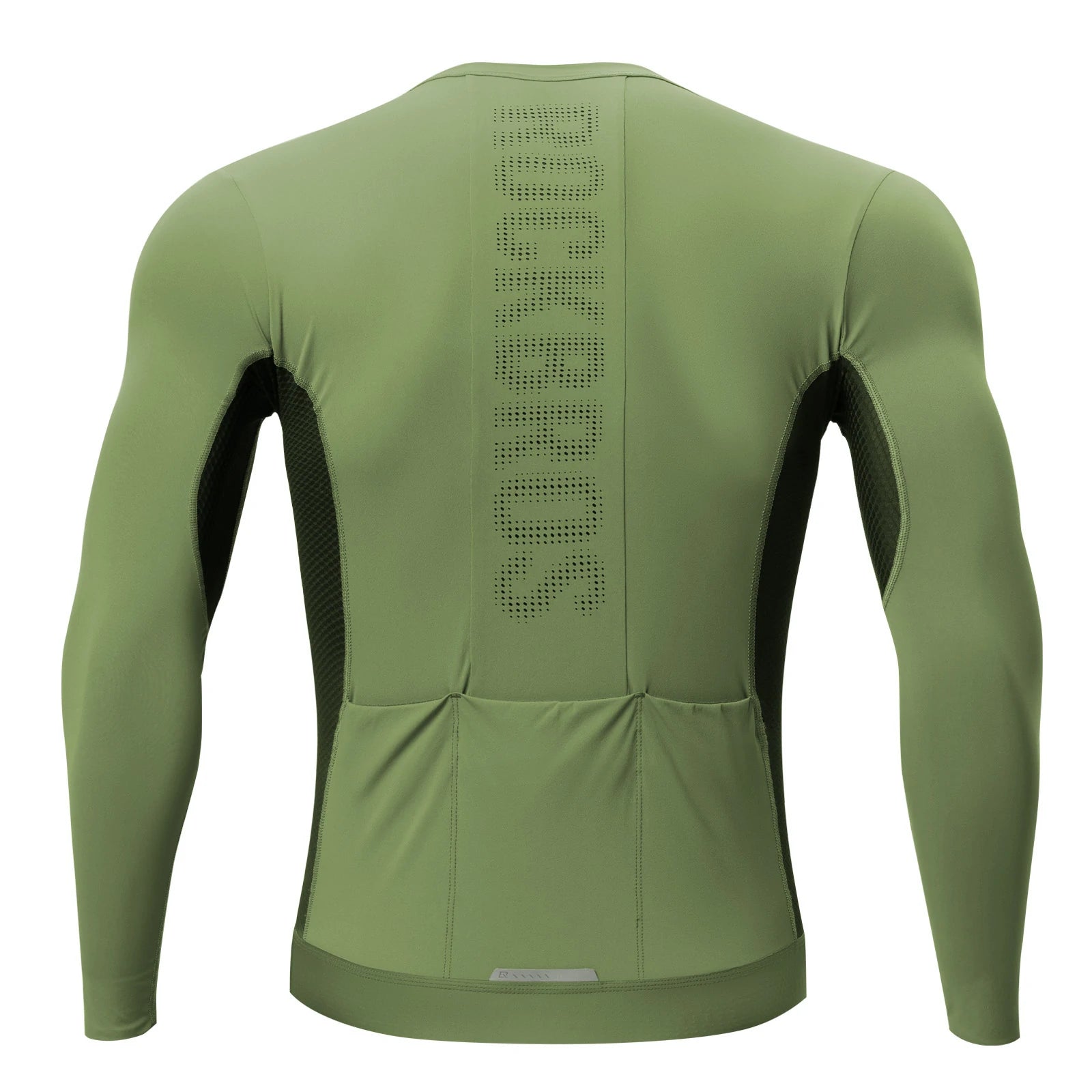 ROCKBROS cycling jersey long sleeve breathable 3 pocket
#Color_Dark Green