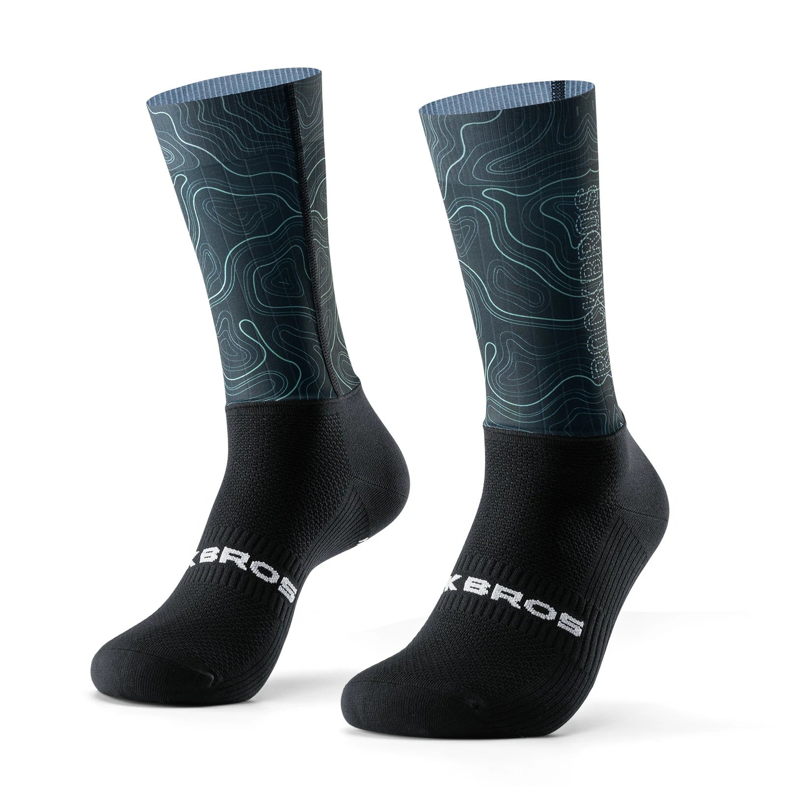 ROCKBROS cycling socks quick dry compression arch support
#Color_Midnight Cyan