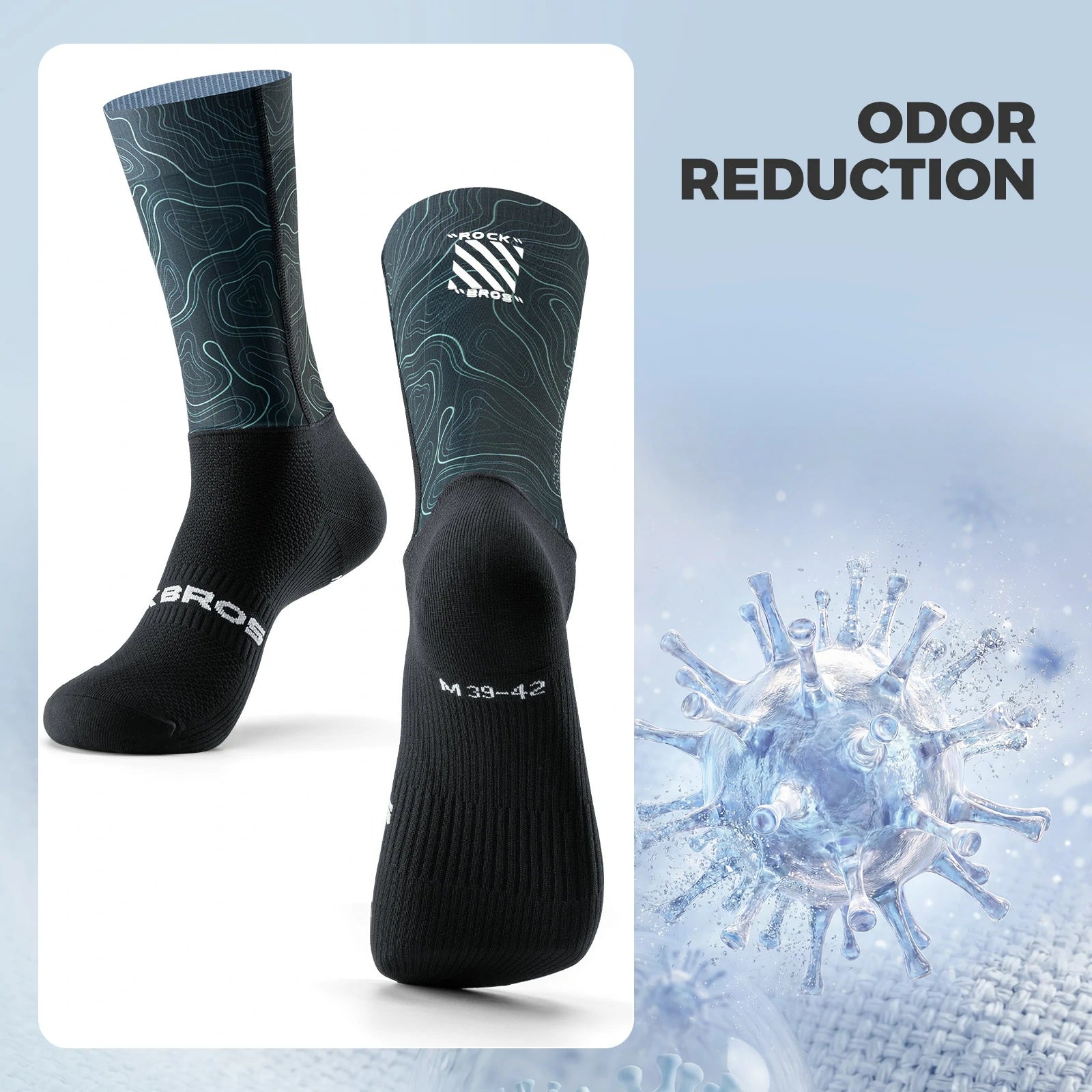 ROCKBROS cycling socks quick dry compression arch support