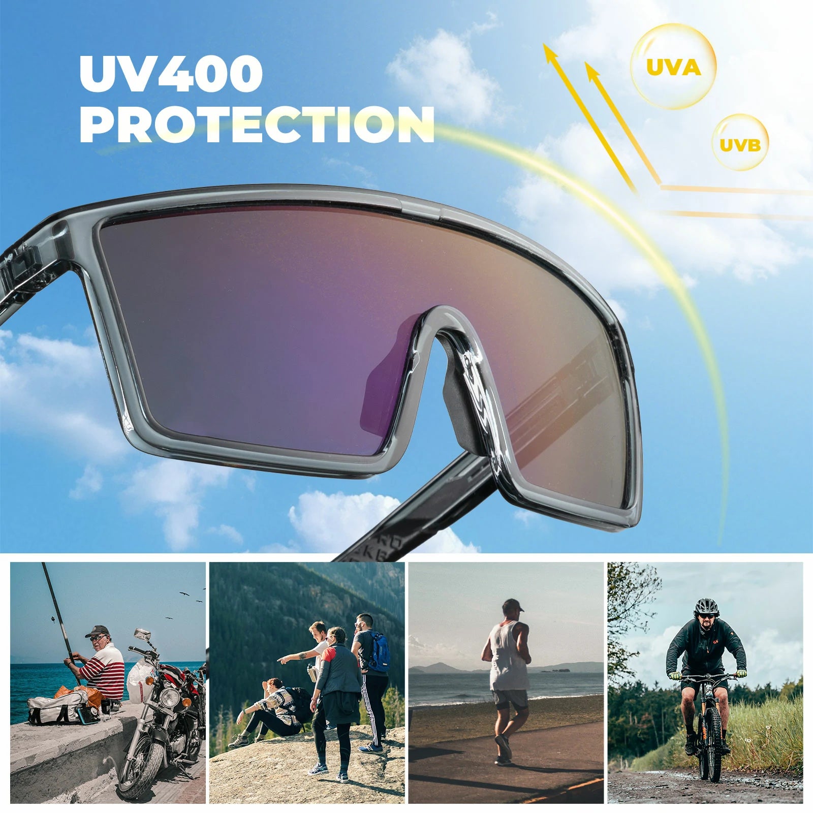 ROCKBROS cycling sunglasses photochromic polarized uv400
#Type_Polarized Lenses-Dark Grey