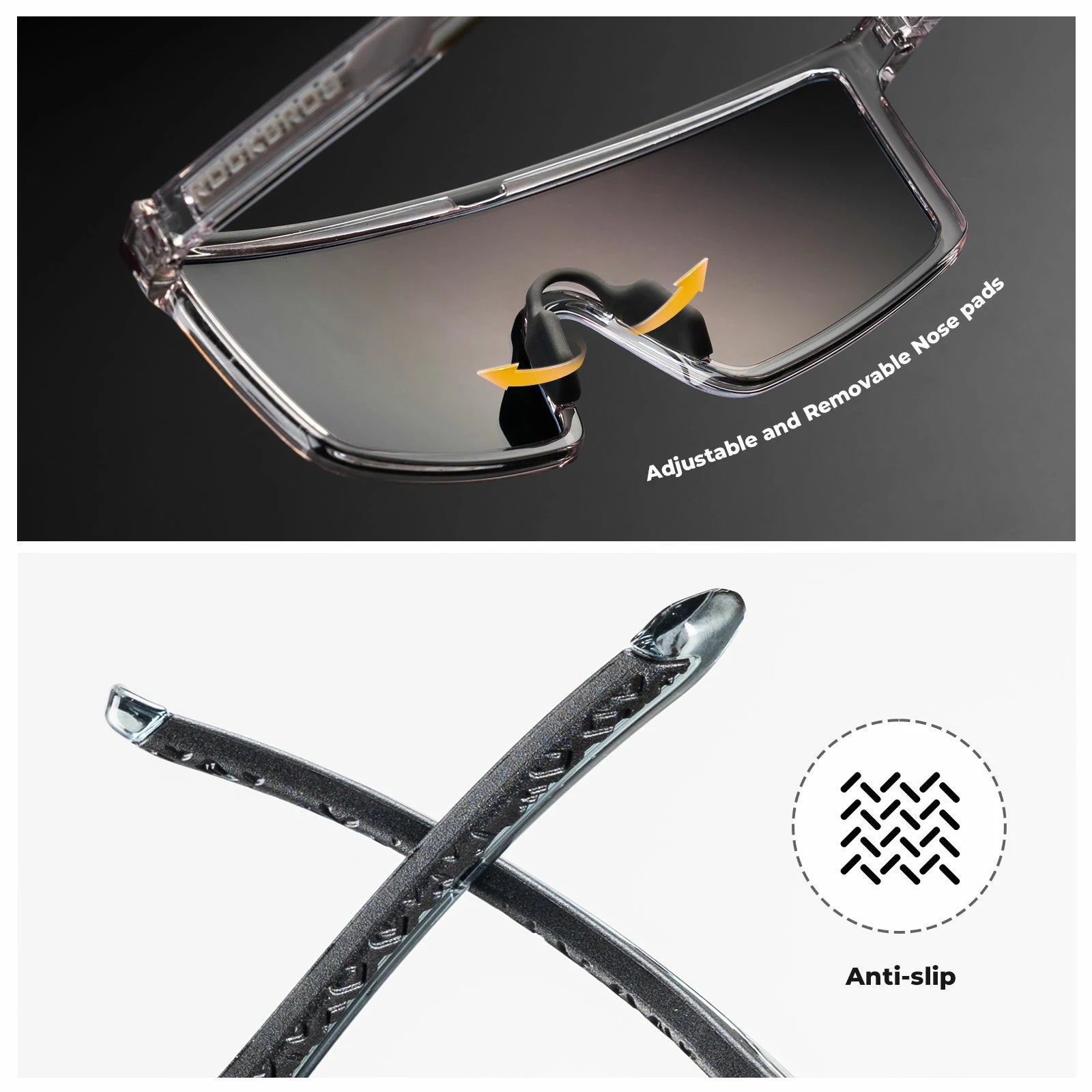 ROCKBROS cycling sunglasses photochromic polarized uv400
#Type_Polarized Lenses-Clear
