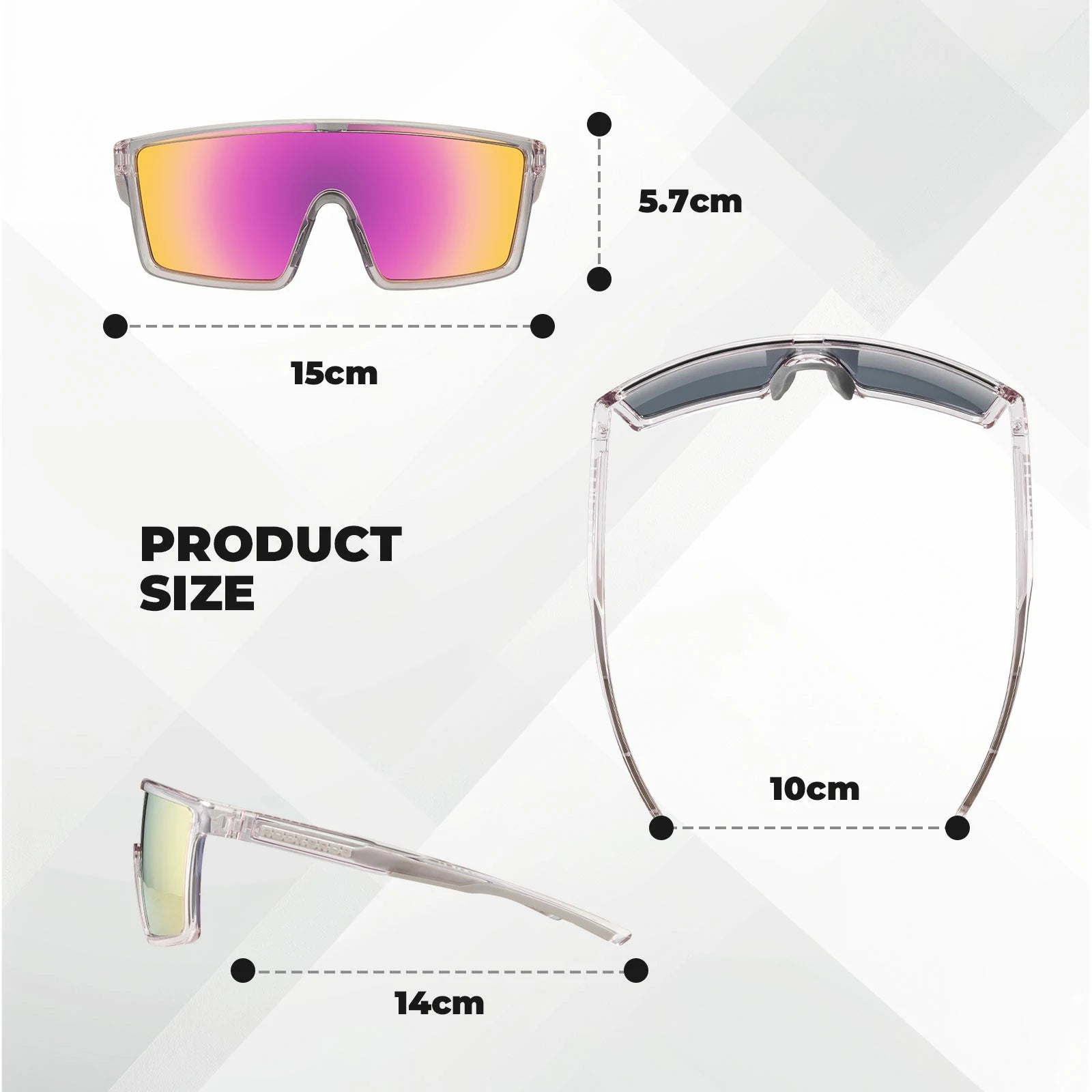 ROCKBROS cycling sunglasses photochromic polarized uv400
#Type_Polarized Lenses-Clear
