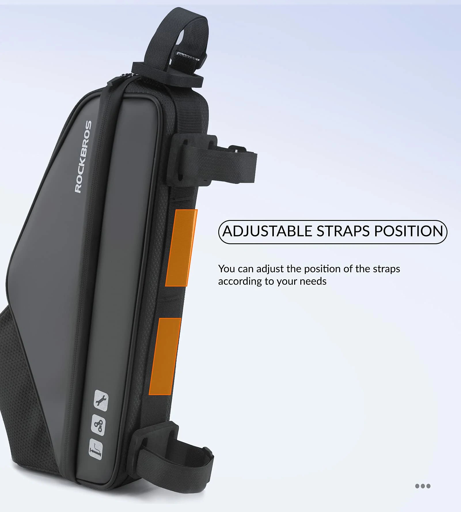 Cycling top tube bag with dual compartments for efficient storage