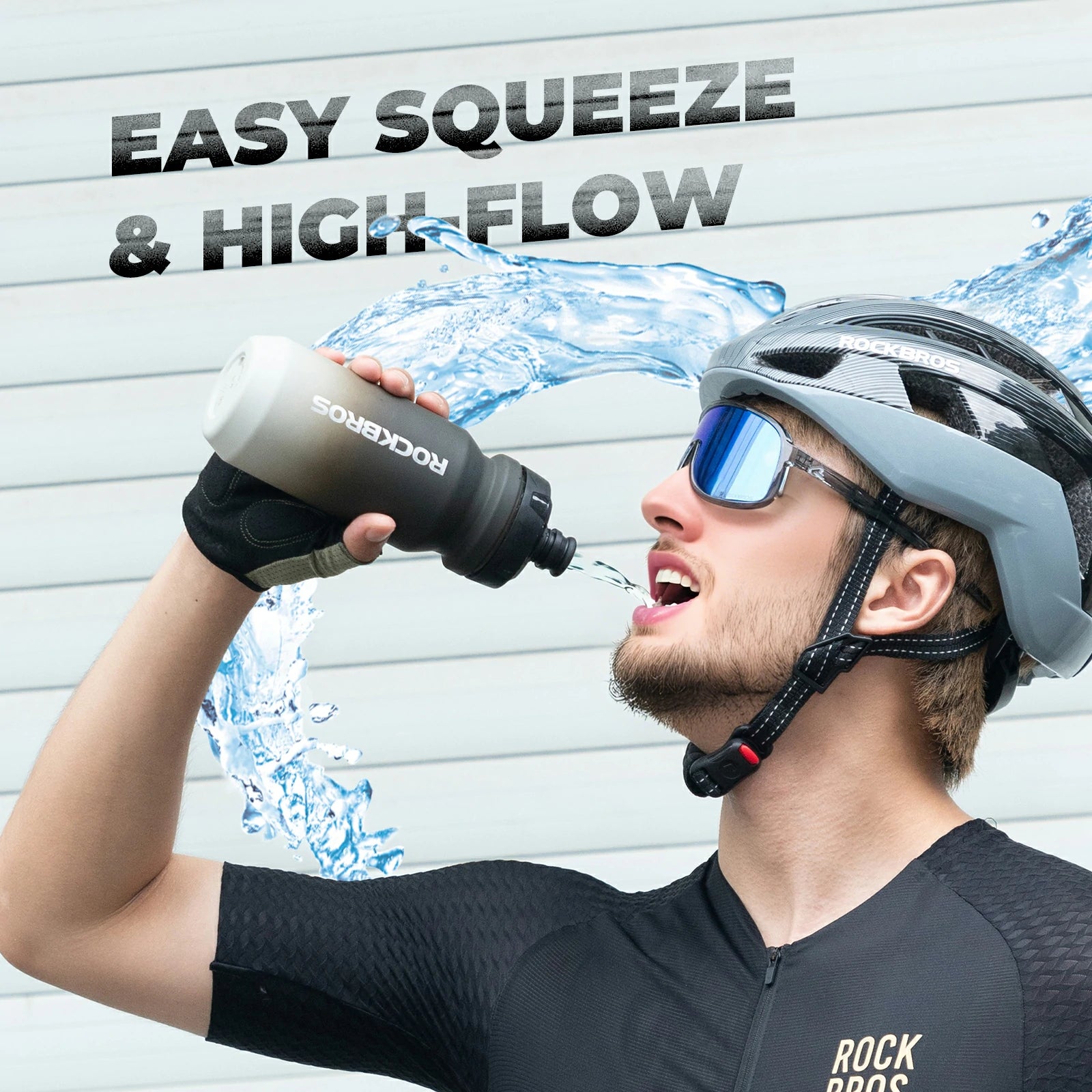 ROCKBROS cycling water bottle bpa free leakproof 600ml#Color_White (750ml)