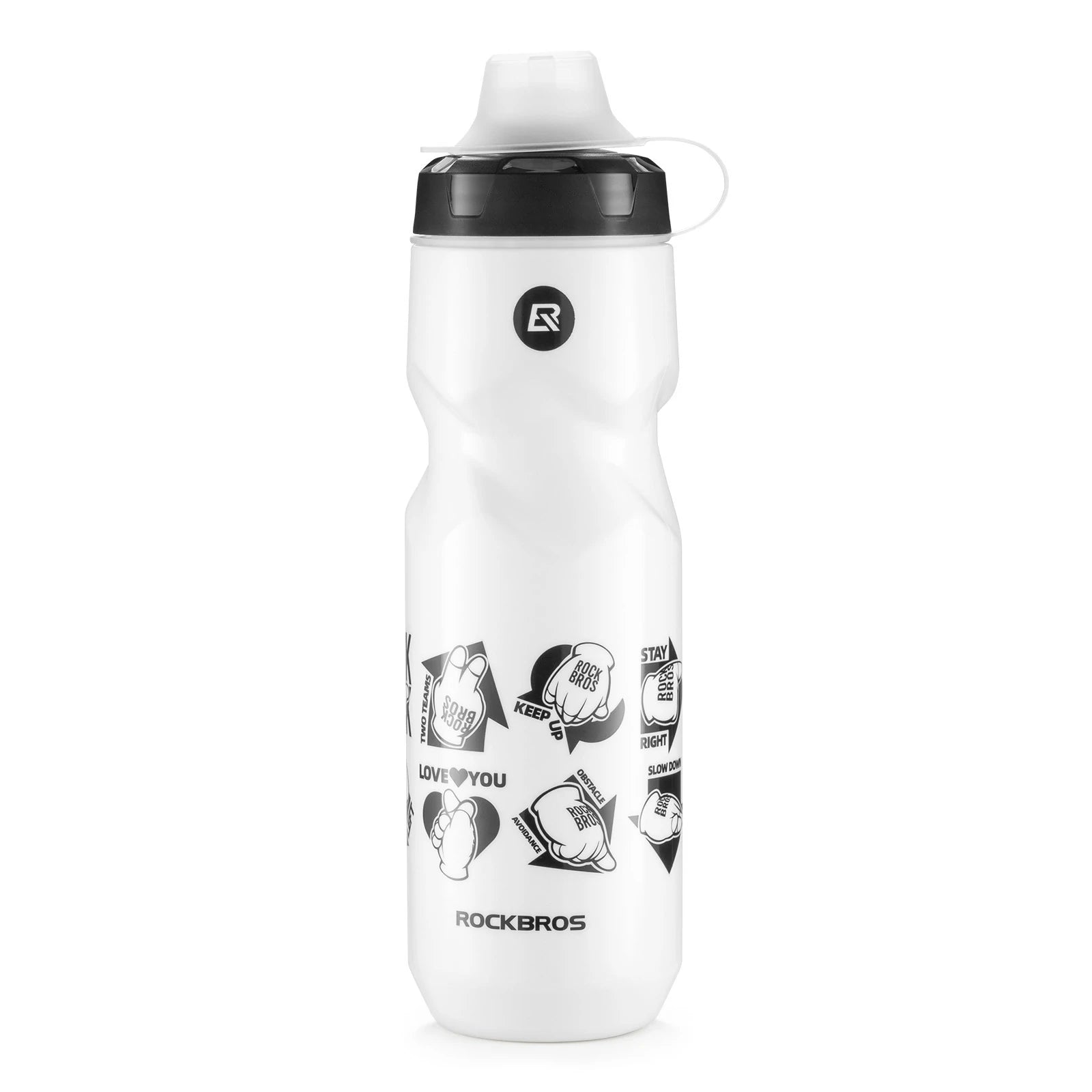 ROCKBROS cycling water bottle bpa free leakproof 600ml 750ml
#Color_White (750ml)