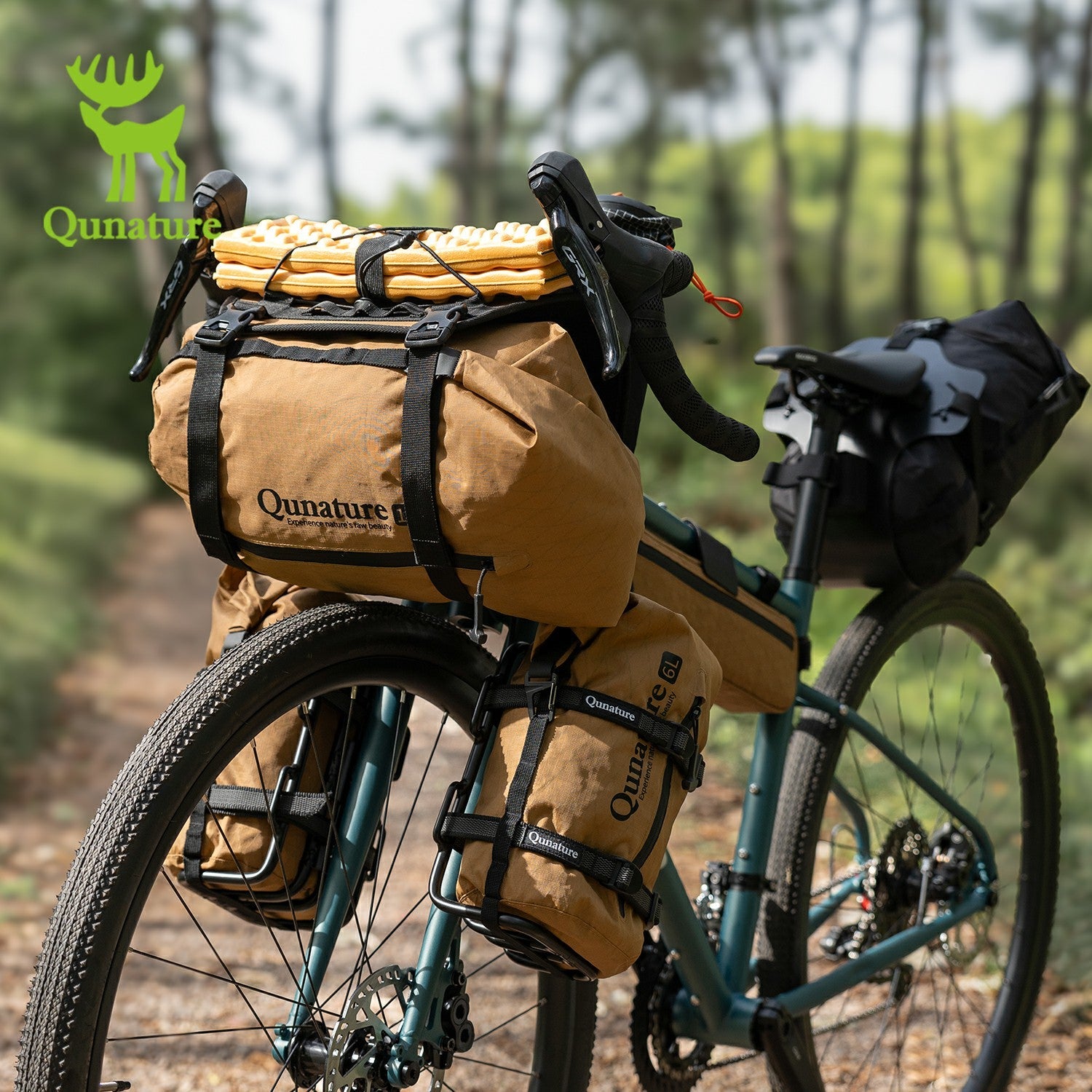 front hanging bikepacking bag for road and mtb