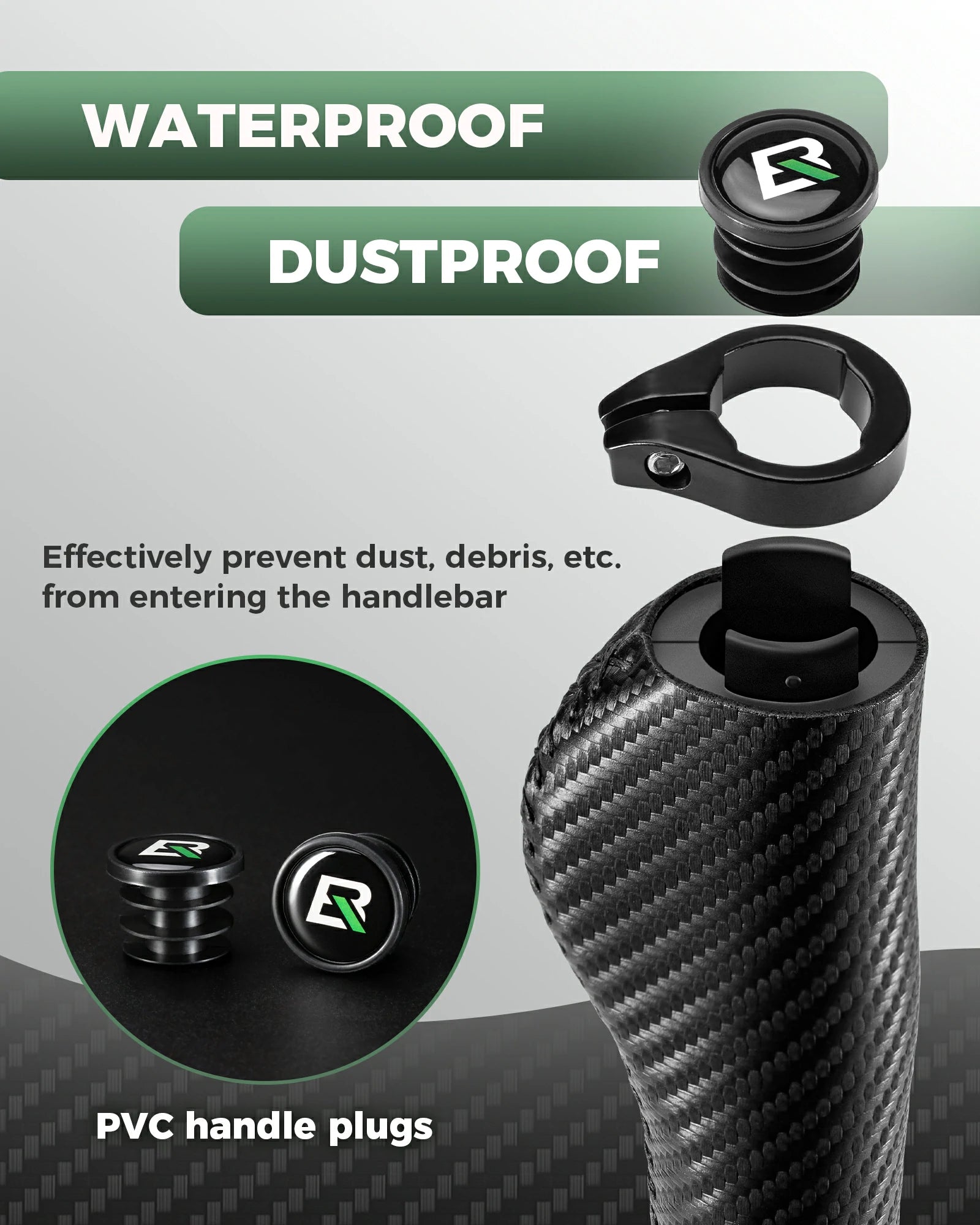 Classic cycling handlebar grips PU leather non-slip 22.2mm lock-on