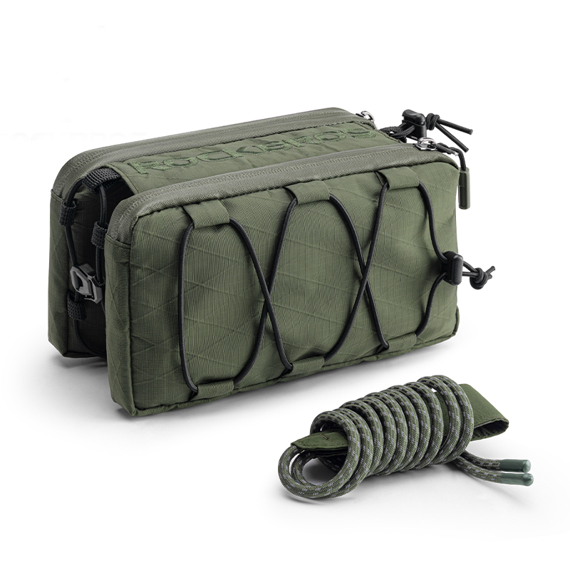 ROCKBROS 1L Bicycle Tube Bag - Dual Storage & Portable Shoulder Bag - ROCKBROS #Color_Army Green