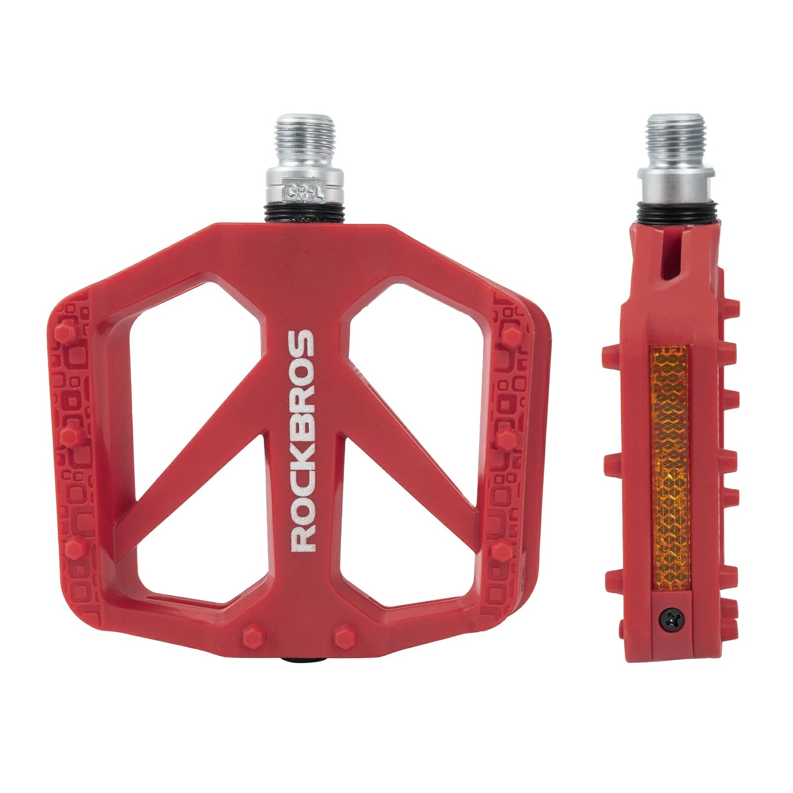 Flat Bike Pedals for Commuting & Everyday Riding#Color_Red
