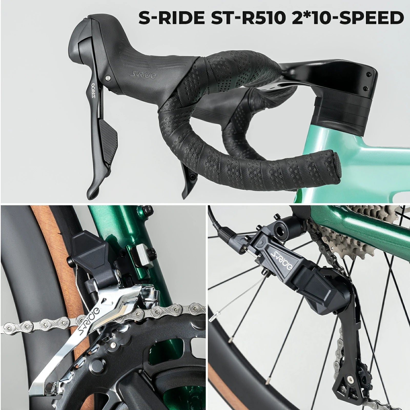 FLR-W3 Aluminum Road Bike#color_Green