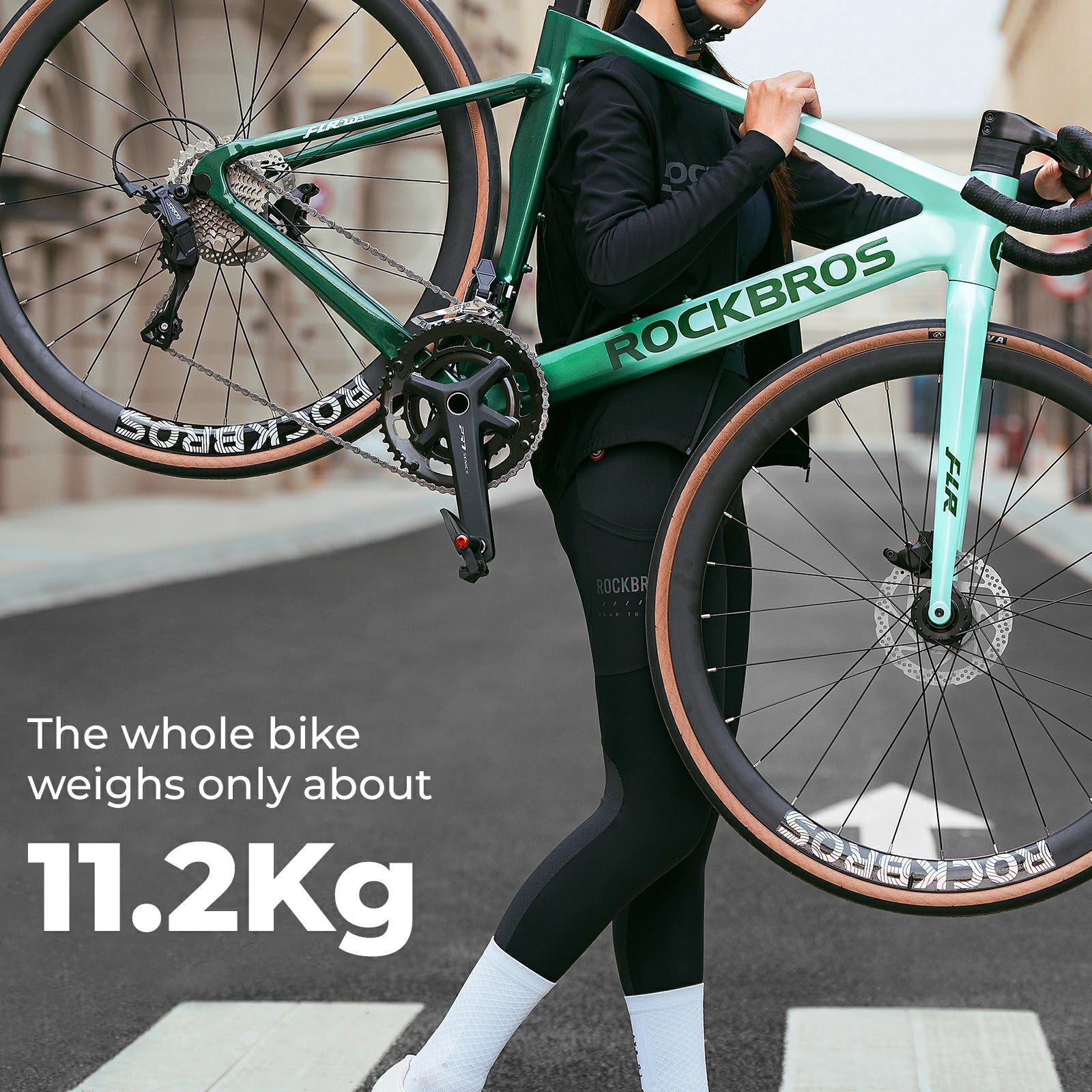 FLR-W3 Aluminum Road Bike#color_Green