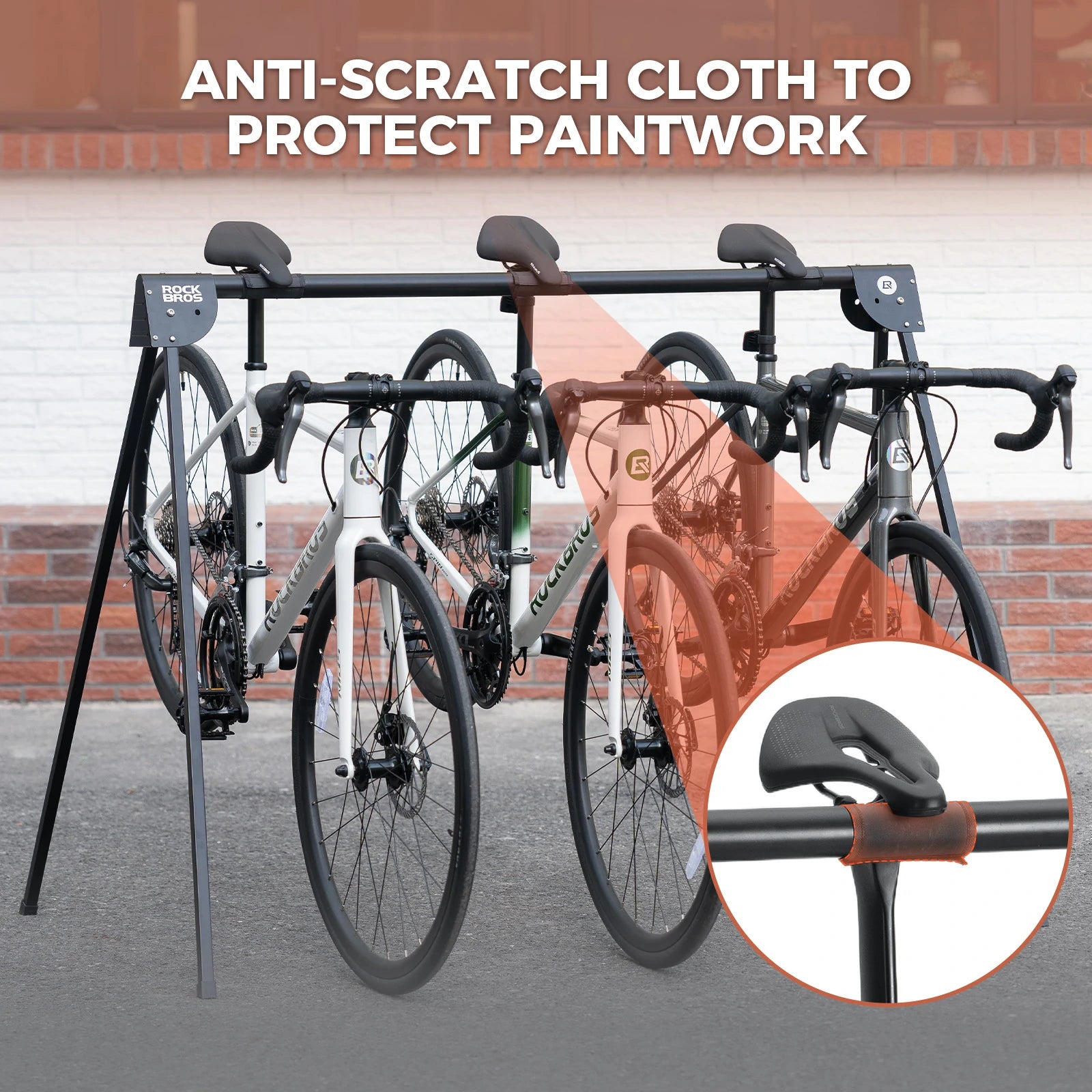 bicycle display stand for stable bike parking and storage at home or in the garage