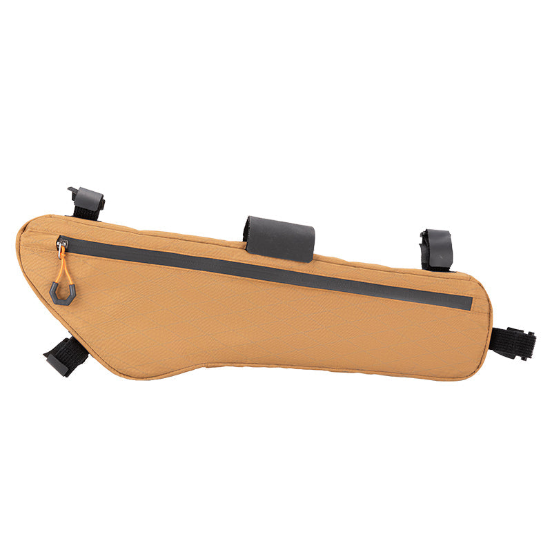 waterproof bicycle frame bag for touring and riding #color_khaki