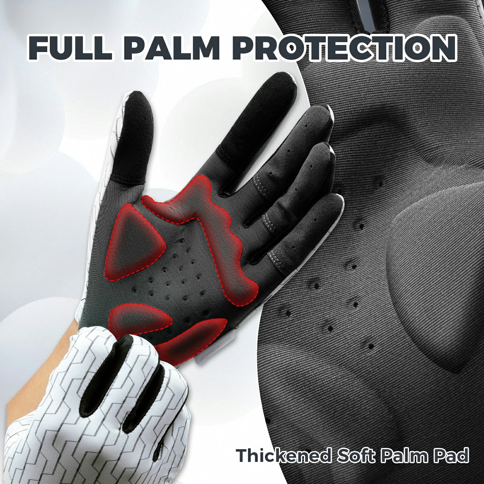 full finger gel padded cycling gloves