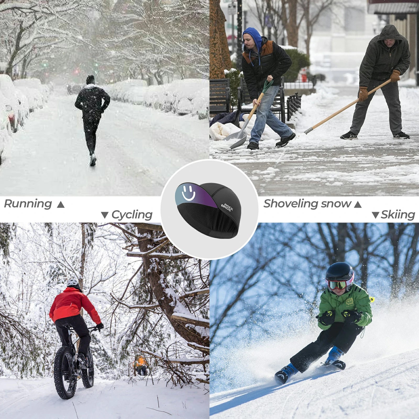 Winter Cycling Cap – Windproof Under Helmet Beanie for Running & Outdoor Sports