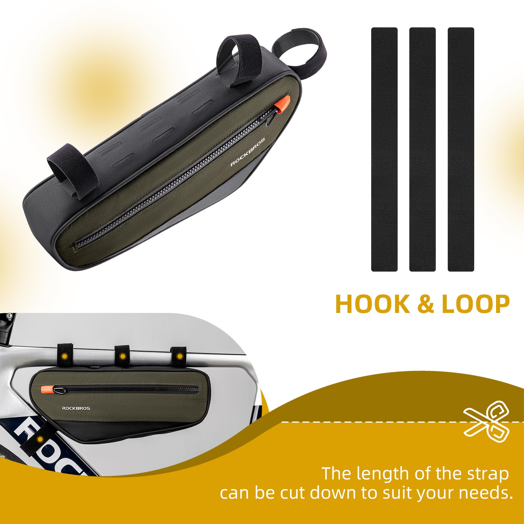ROCKBROS Bike Frame Triangle Bag 1.5L