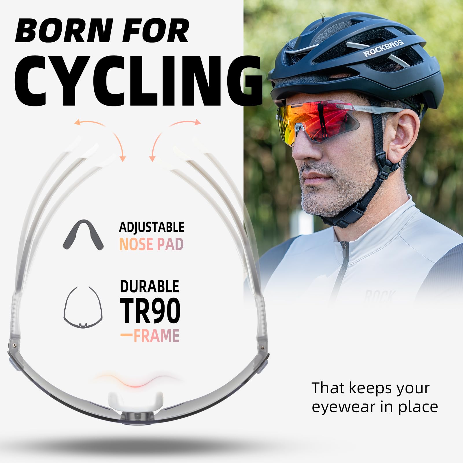 ROCKBROS Photochromic Cycling Sunglasses Frameless - SP318